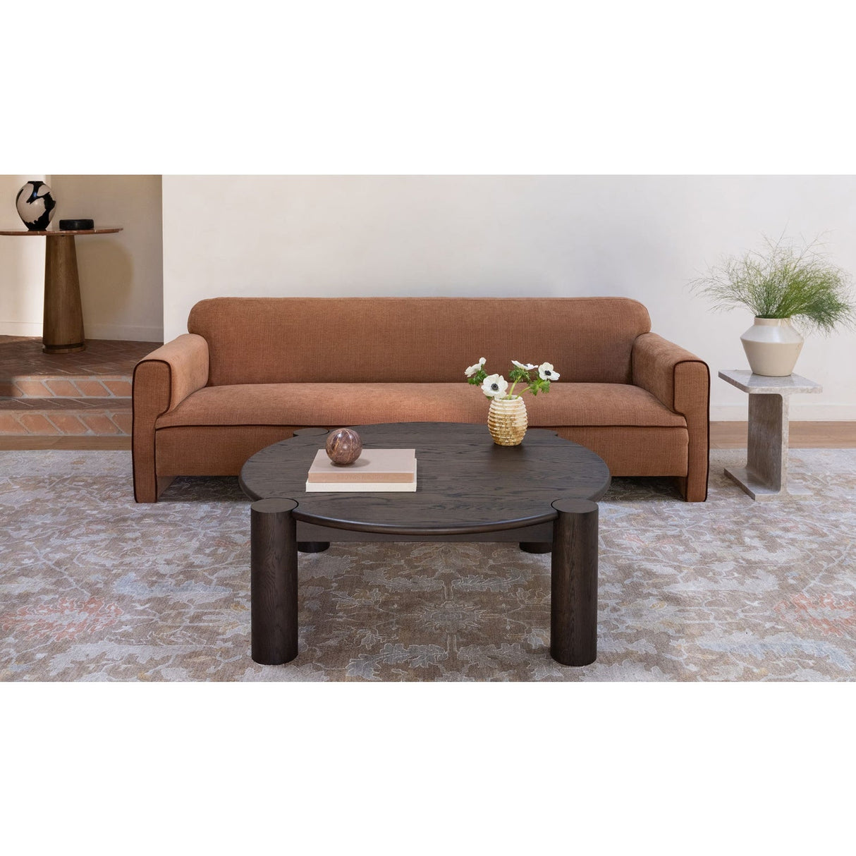 Modern European furniture - Rolled Arm Modern Sofa - www.oroa.com
