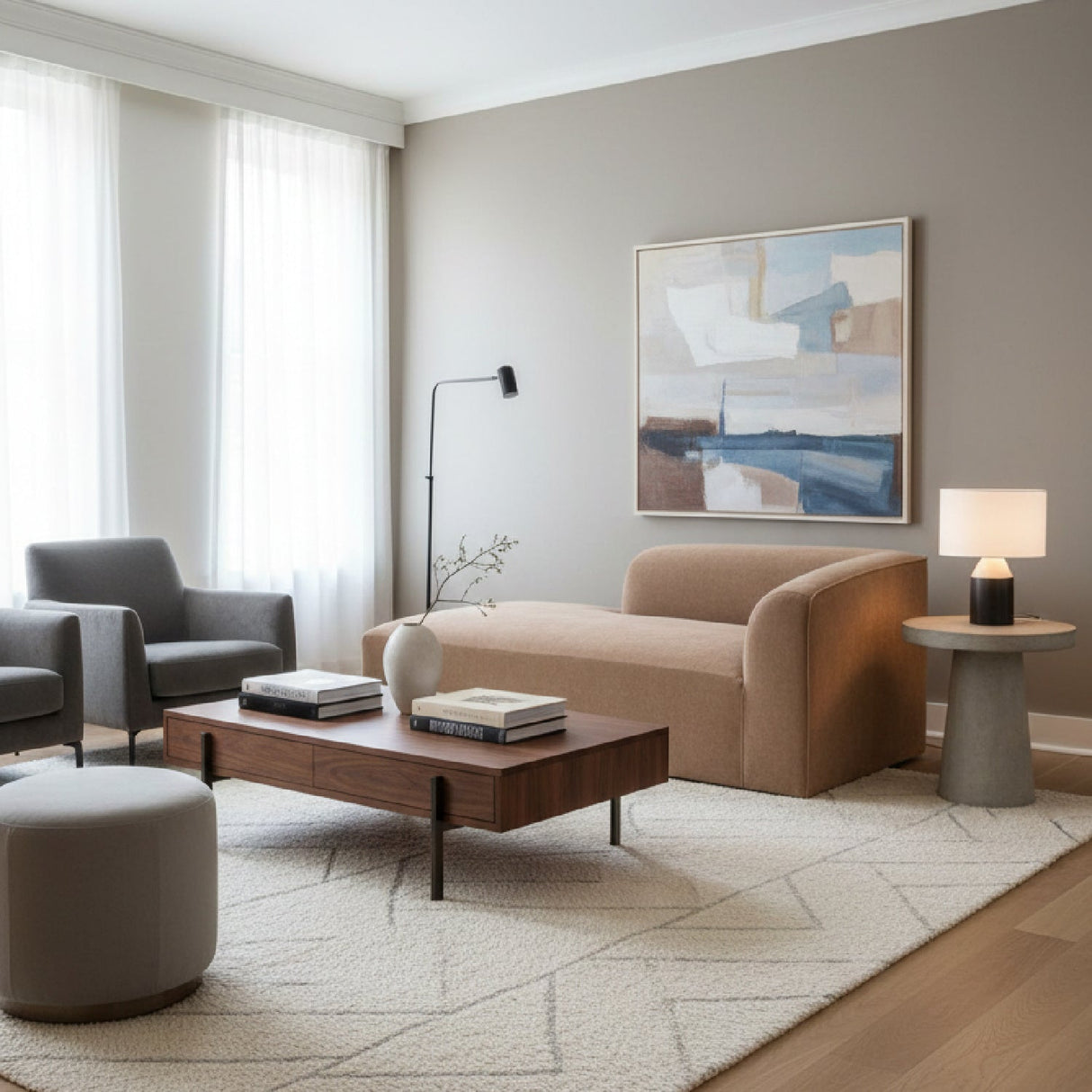 Modern European furniture - Brown Modular Sofa - www.oroa.com