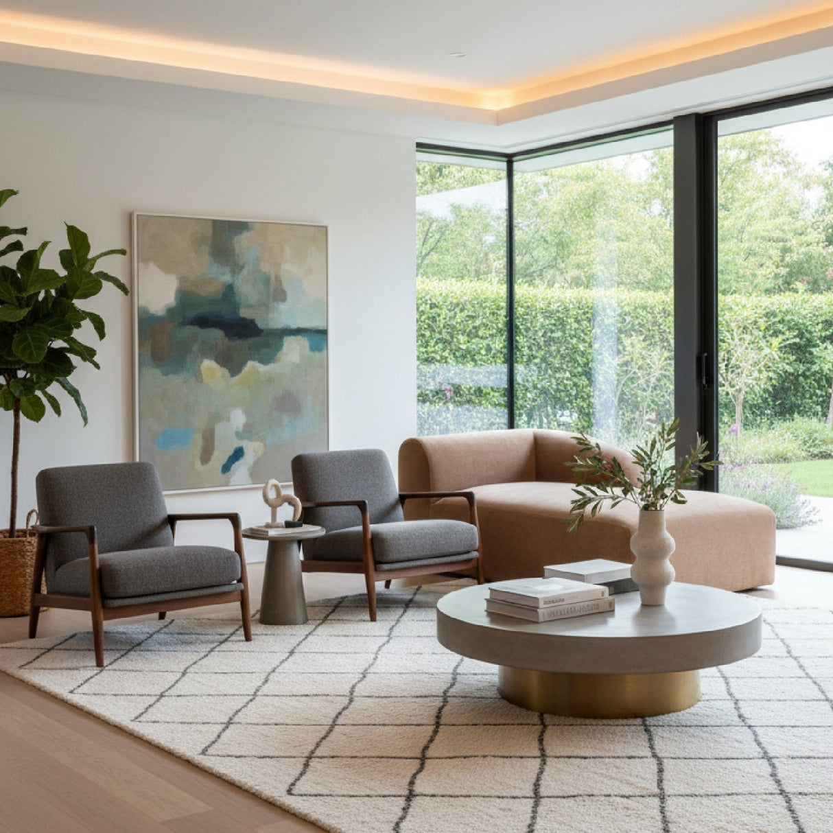 Modern European furniture - Brown Modular Sofa - www.oroa.com