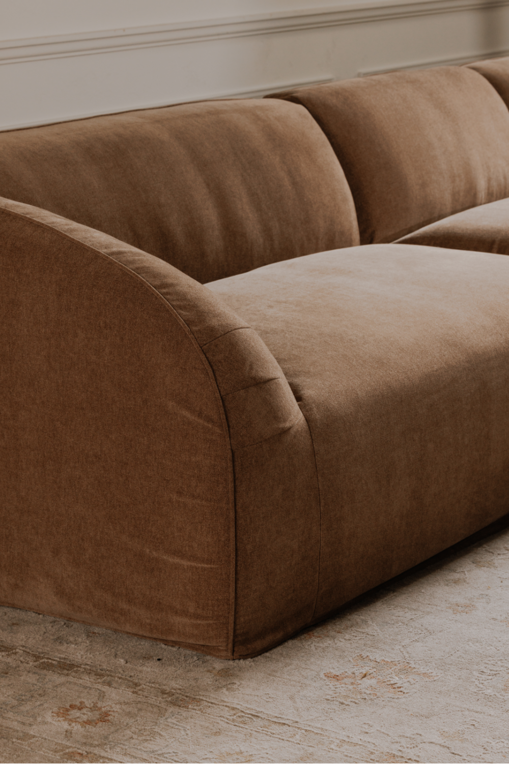 Modern European furniture - Brown Modular Sofa - www.oroa.com