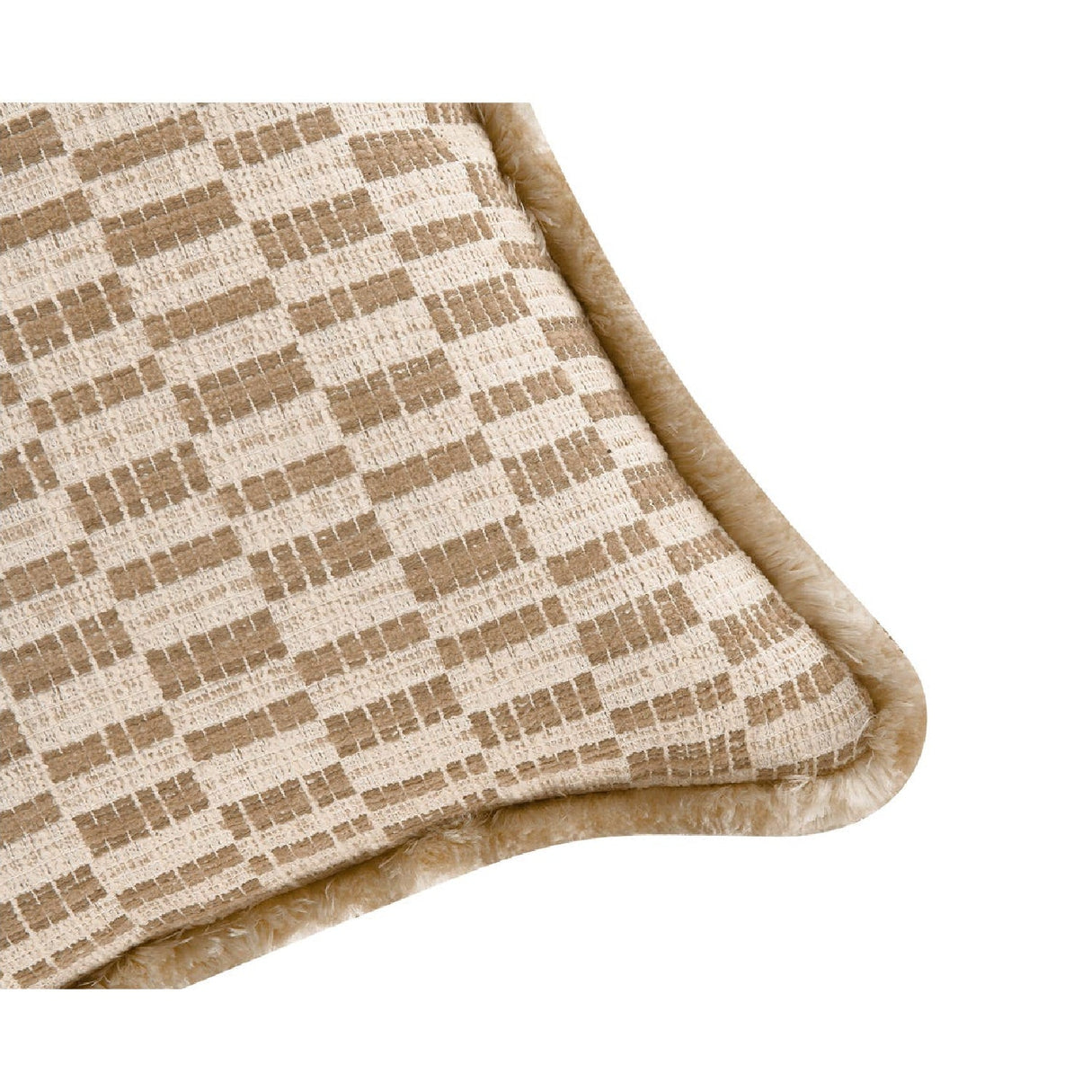Modern European furniture - Geometric Print Fringed Cushion - www.oroa.com