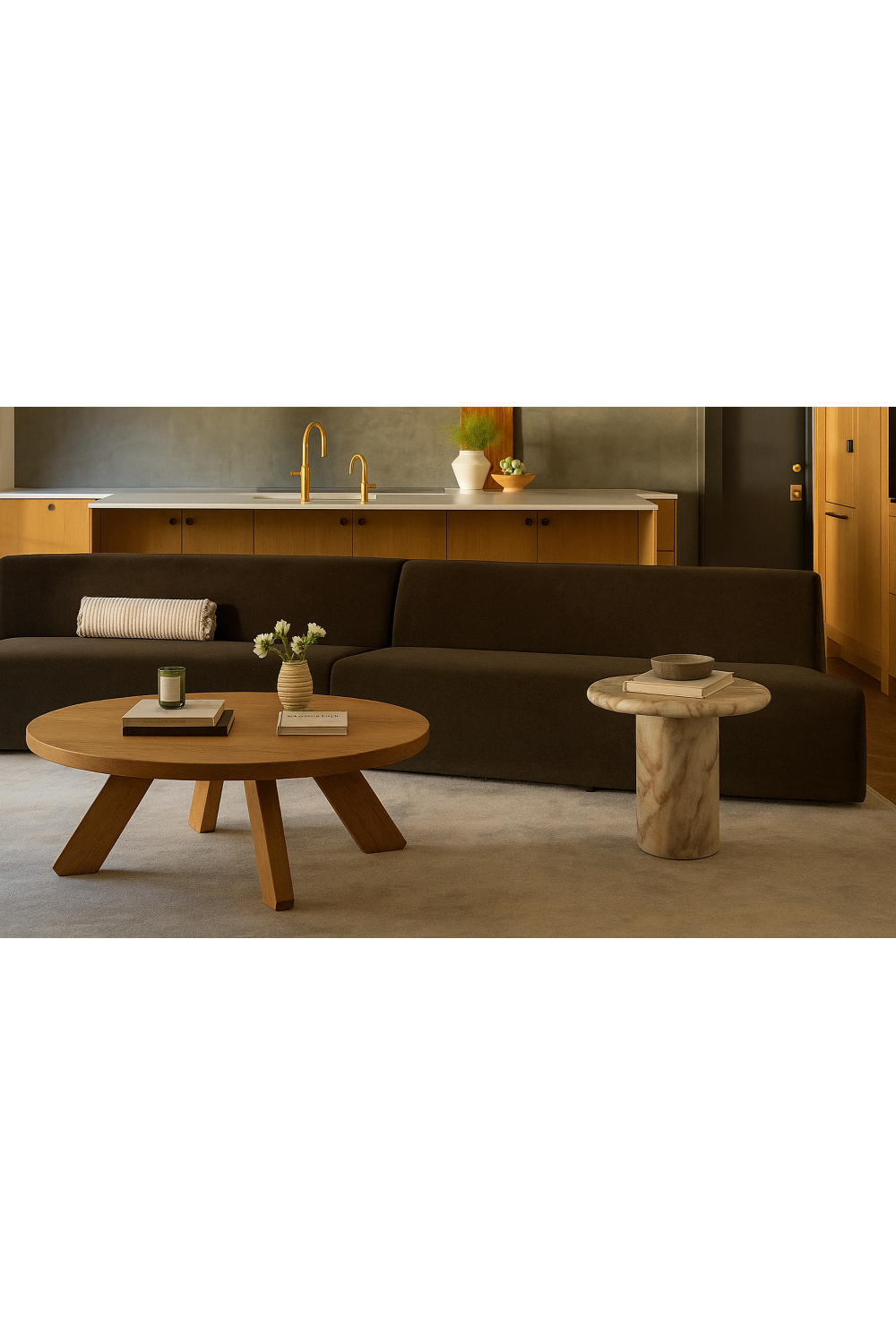 Modern European furniture - Convex 2-Piece Modular Sofa - www.oroa.com