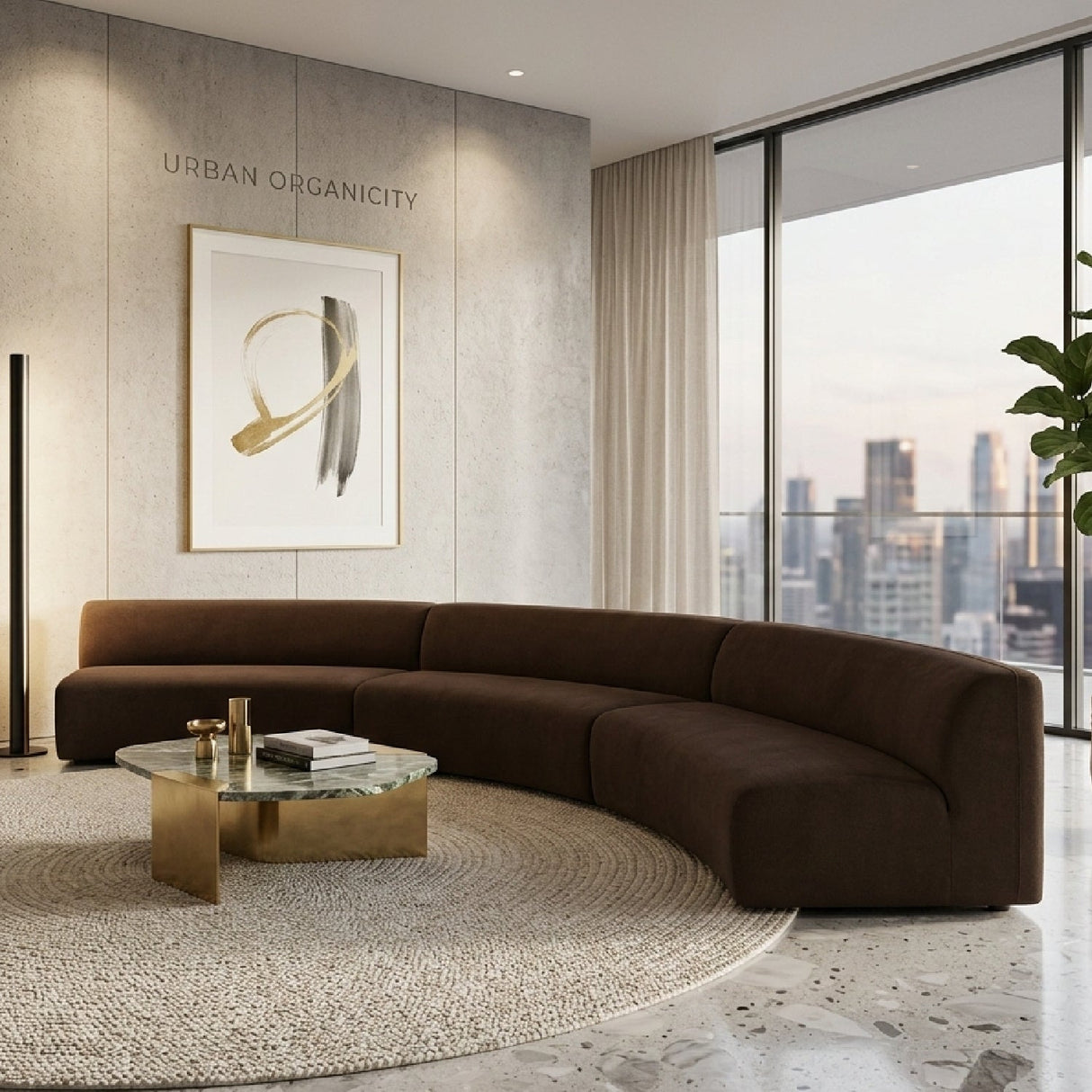 Modern European furniture - Concave 3-Piece Modular Sofa - www.oroa.com
