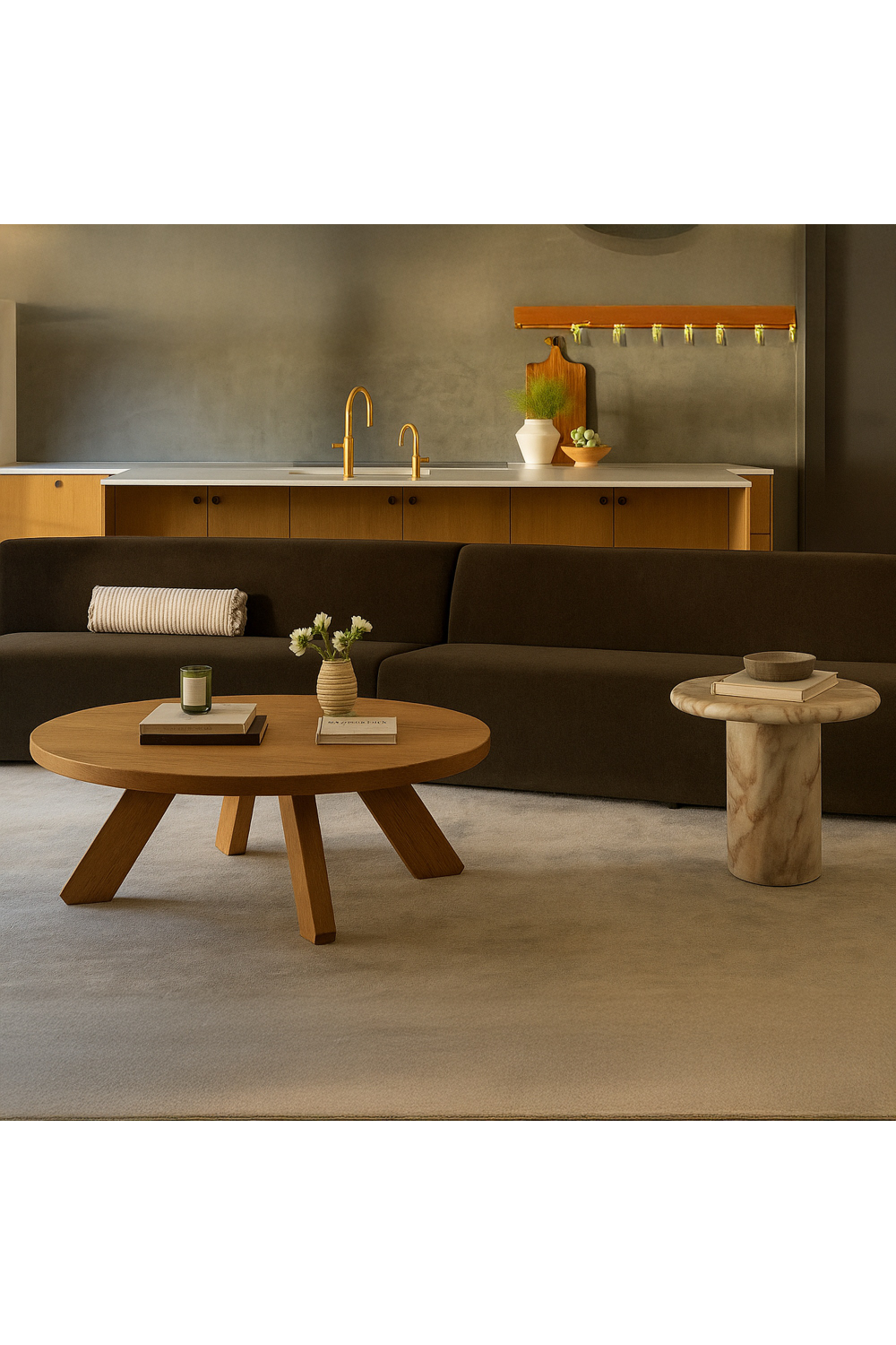 Concave 3-Piece Modular Sofa | Novi Living Naomi | Oroa.com