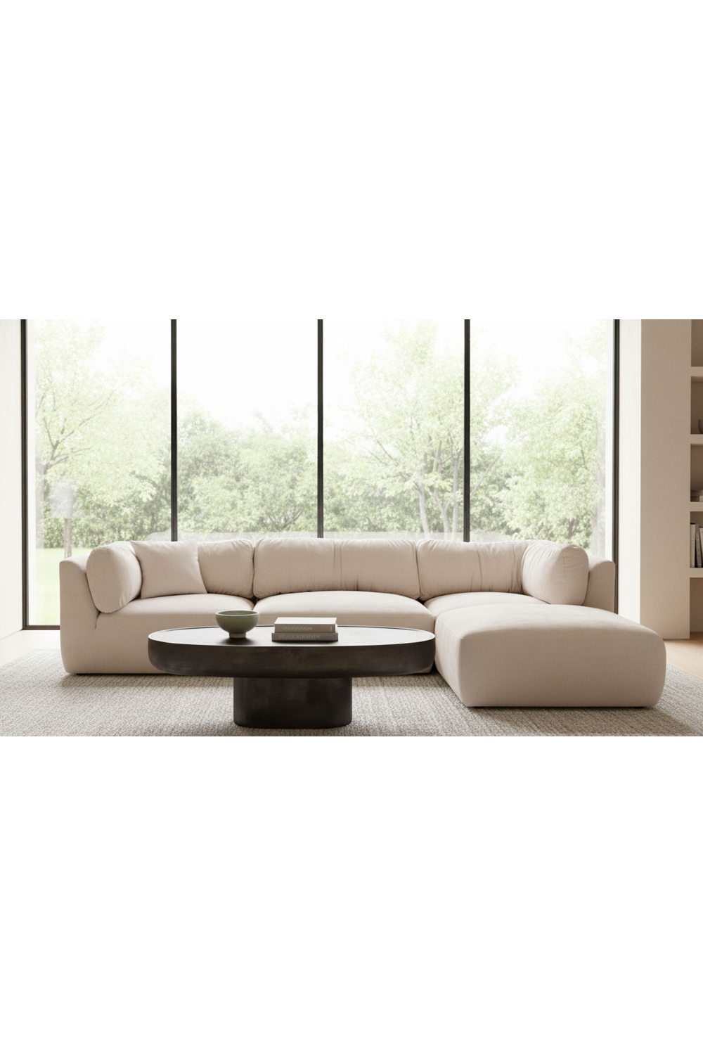 Modern European furniture - Chenille Corner Sofa - www.oroa.com