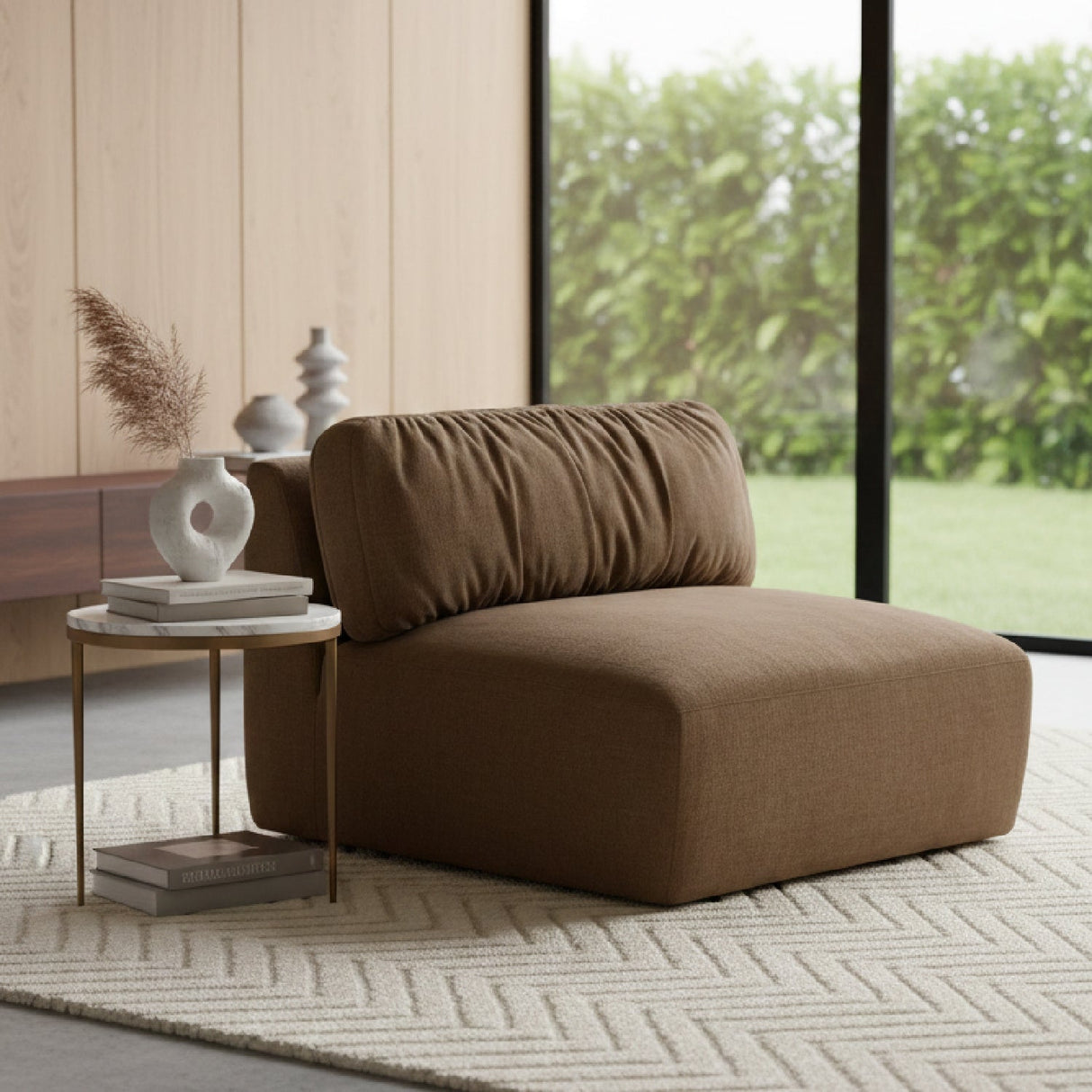 Modern European furniture - Chenille Slipper Chair - www.oroa.com