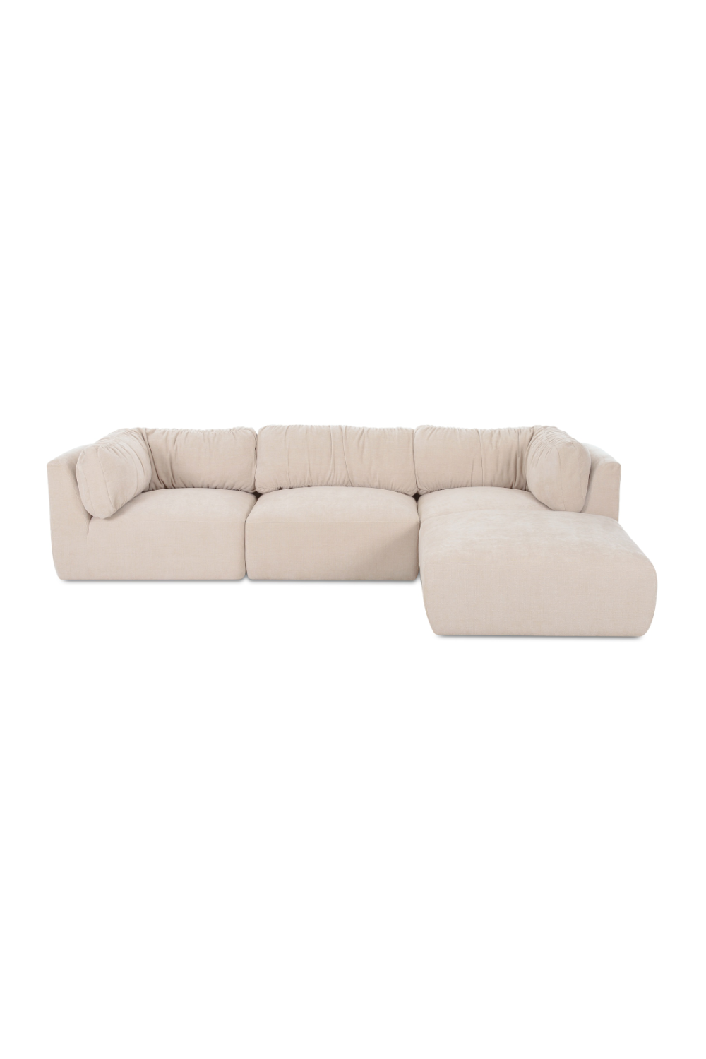 Modern European furniture - Chenille Lounge Modular Sofa - www.oroa.com