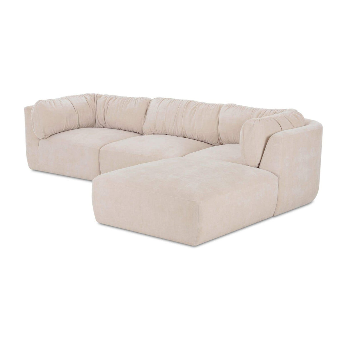 Modern European furniture - Chenille Lounge Modular Sofa - www.oroa.com