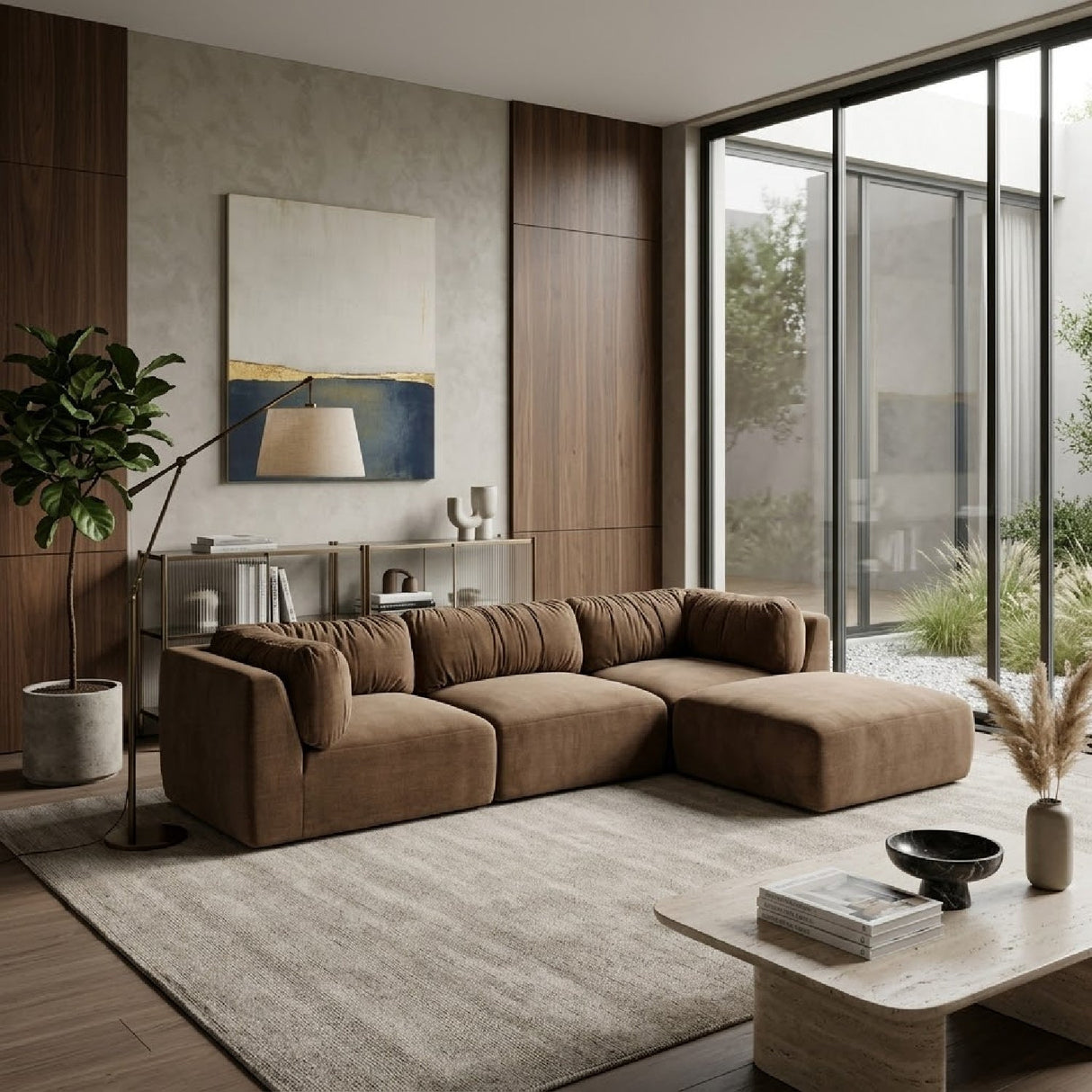 Chenille Lounge Modular Sofa – Matina – alternate view 12