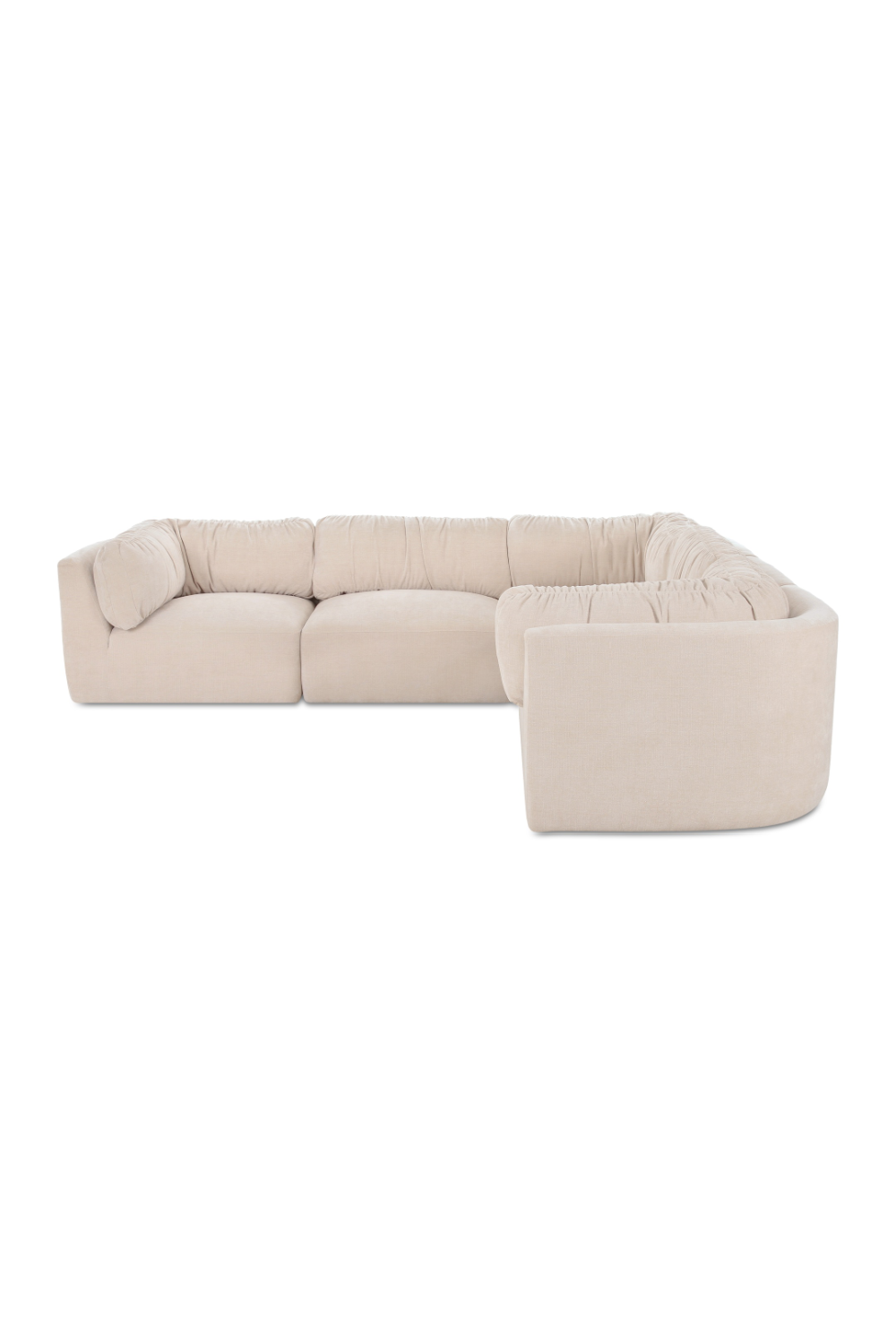 Modern European furniture - Chenille L-Shaped Modular Sofa - www.oroa.com