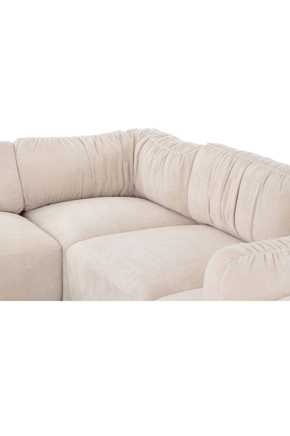 Modern European furniture - Chenille L-Shaped Modular Sofa - www.oroa.com