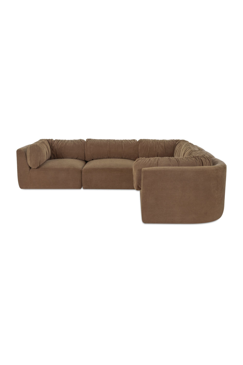 Modern European furniture - Chenille L-Shaped Modular Sofa - www.oroa.com