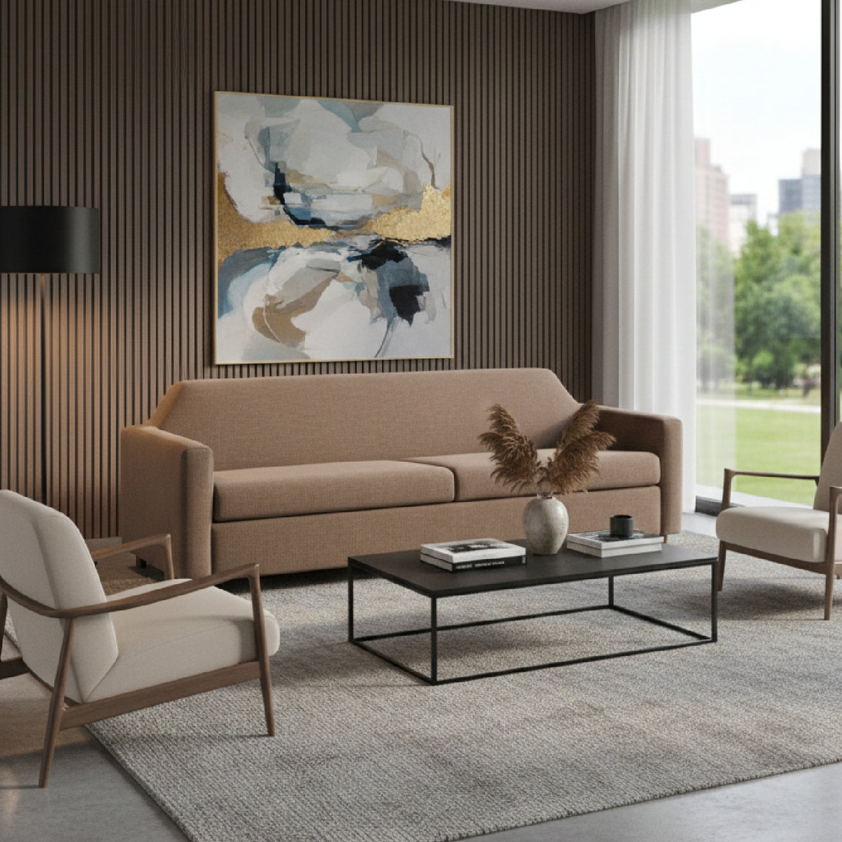 Modern European furniture - Washed Linen Sofa - www.oroa.com
