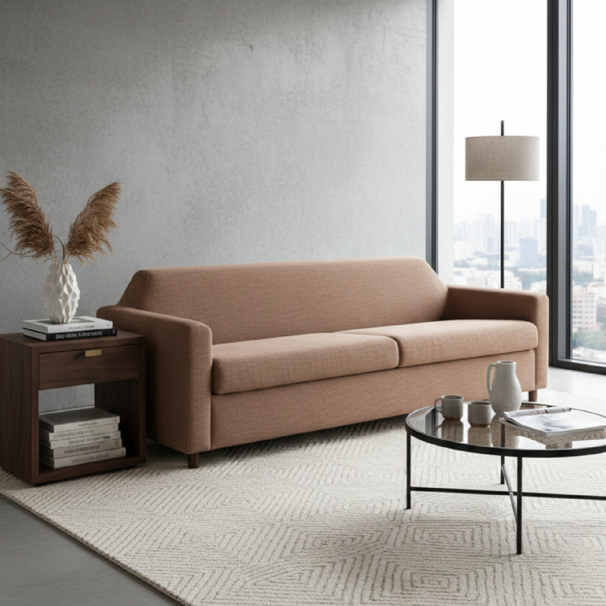Modern European furniture - Washed Linen Sofa - www.oroa.com