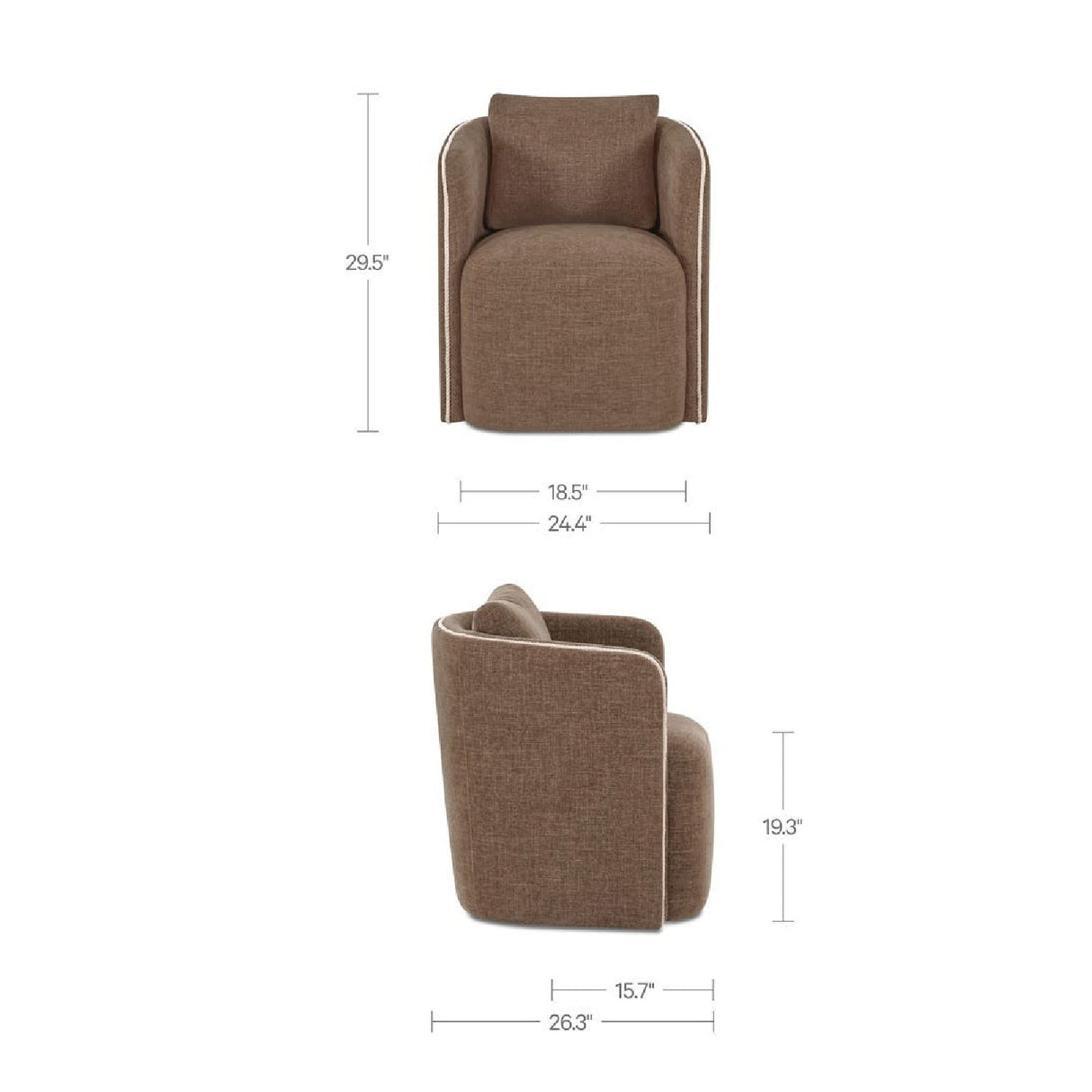 Modern or European furniture - Swivel Upholstered Dining Chair - www.oroa.com