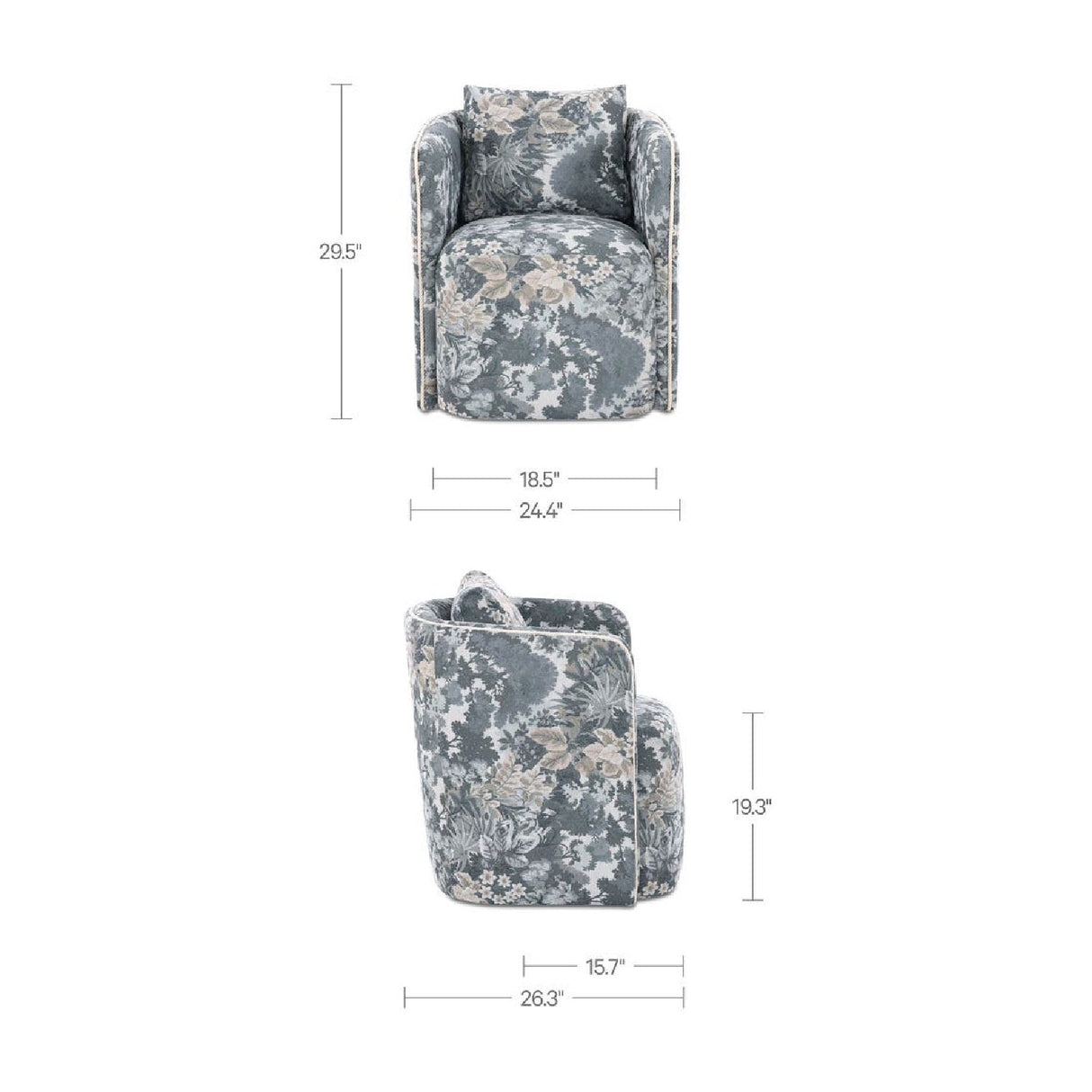 Modern or European furniture - Swivel Upholstered Dining Chair - www.oroa.com