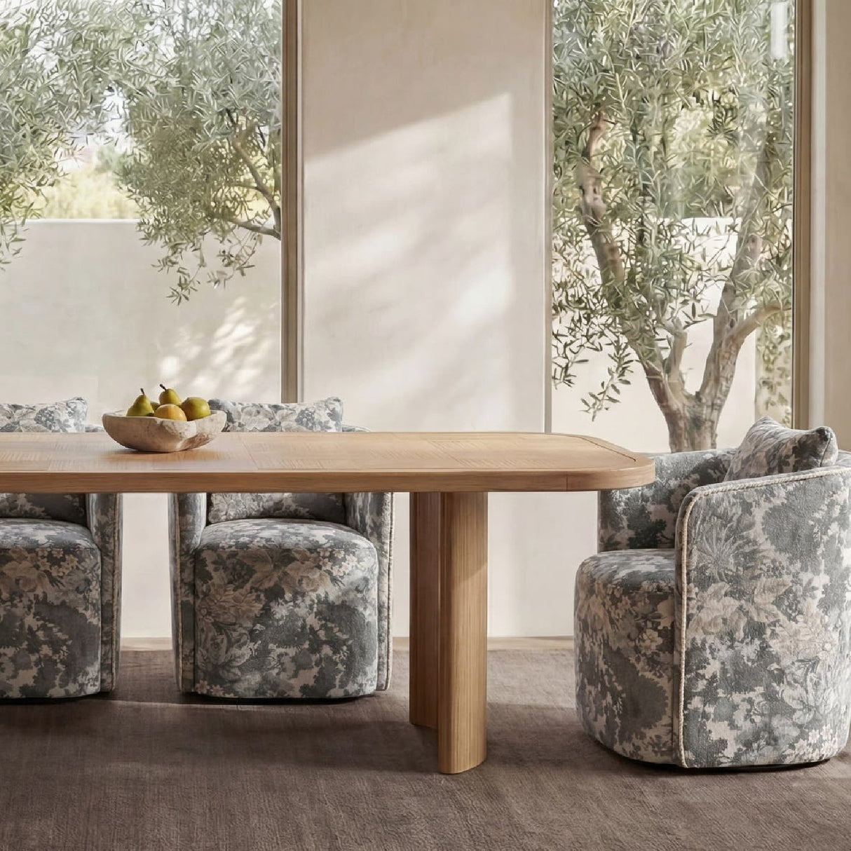 Modern or European furniture - Swivel Upholstered Dining Chair - www.oroa.com