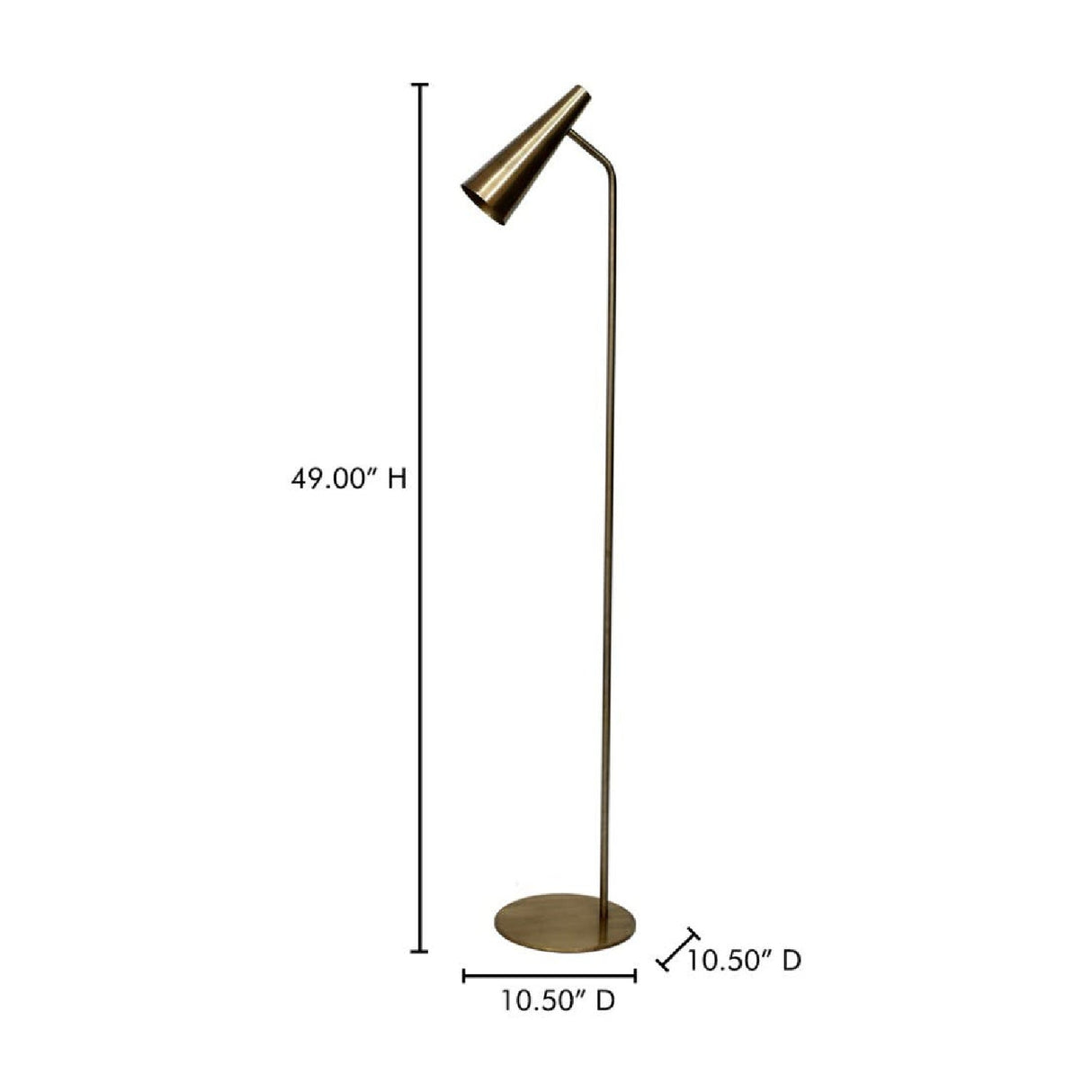 Modern European furniture - Conical Iron Floor Lamp - www.oroa.com