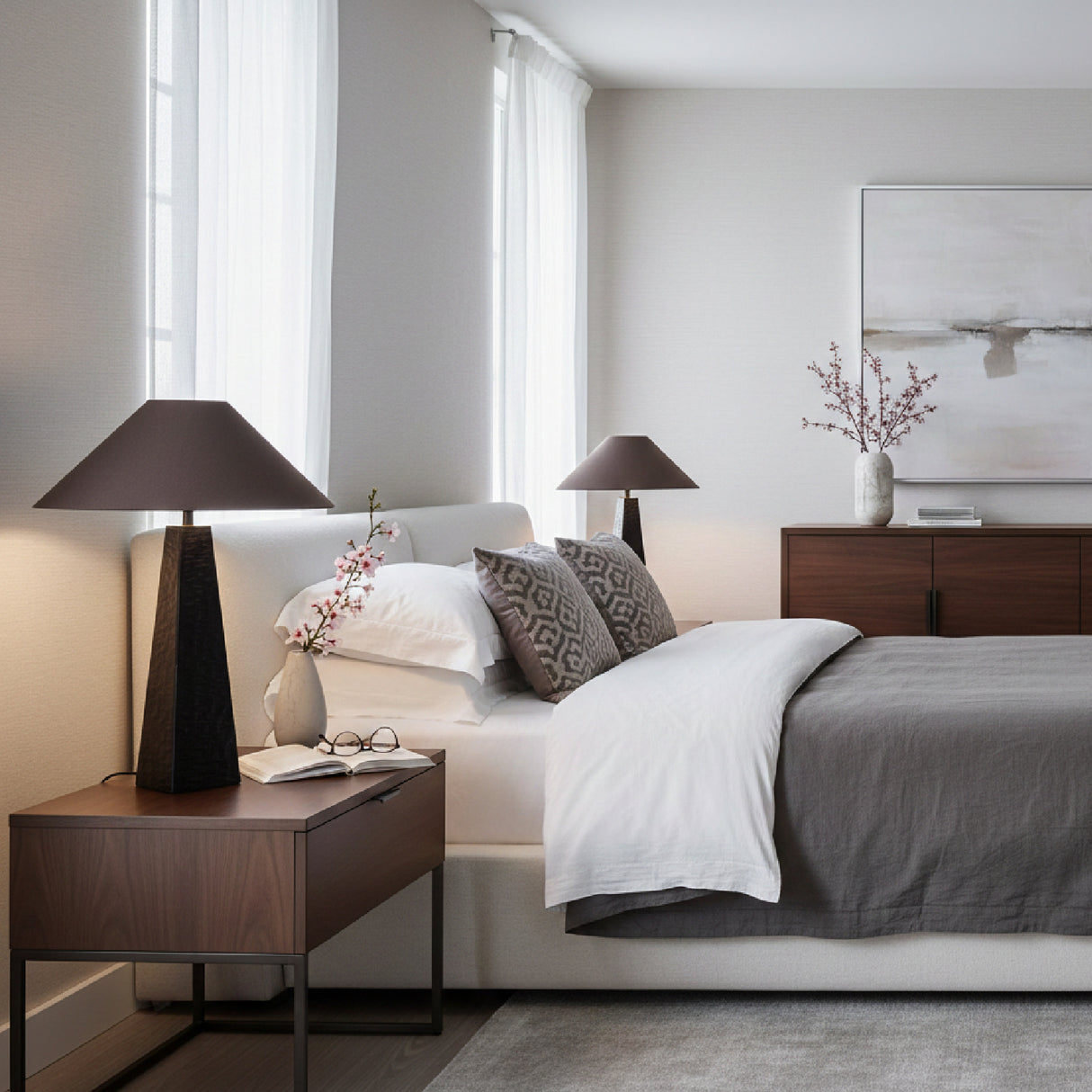 Modern European furniture - Aged Black Table Lamp - www.oroa.com