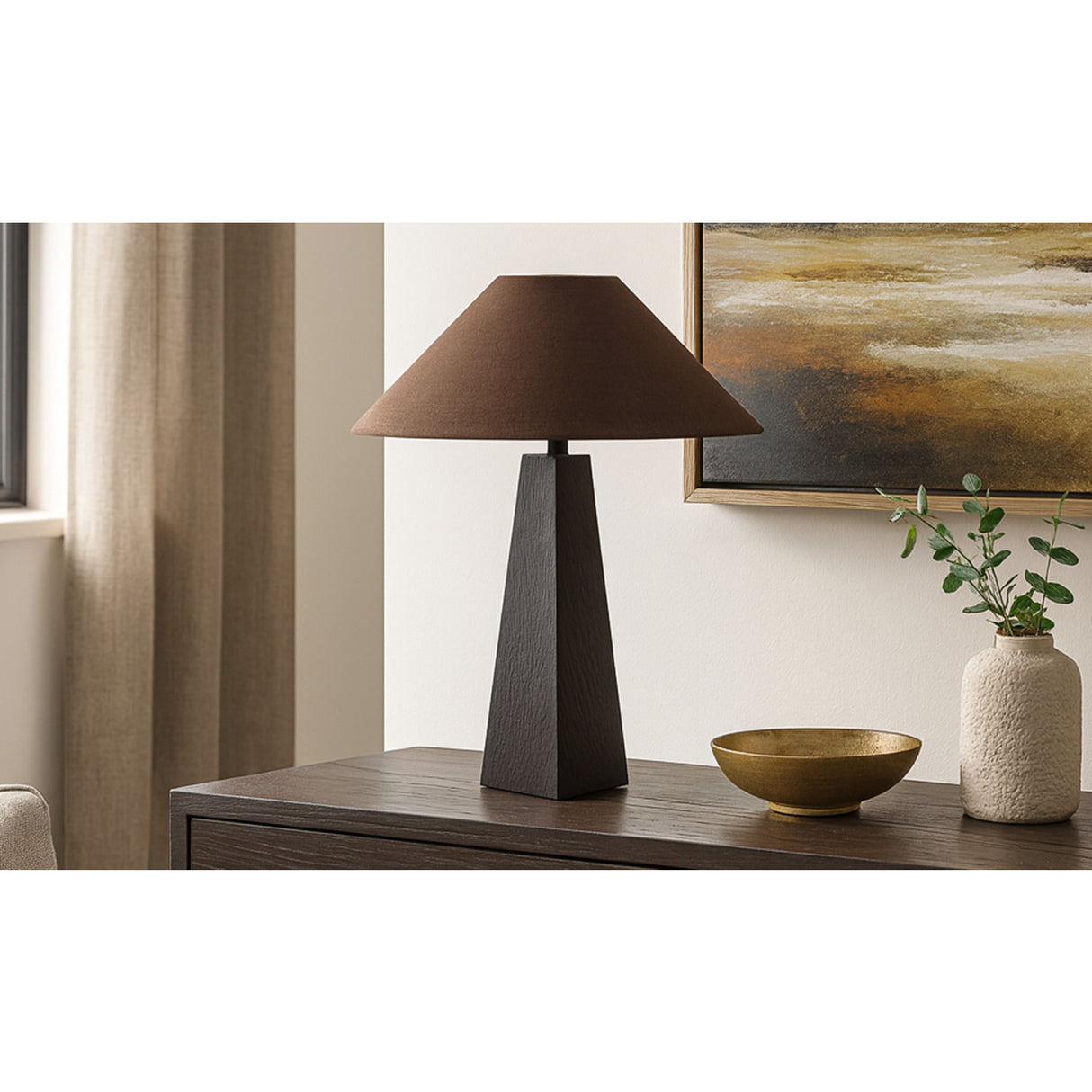 Modern European furniture - Aged Black Table Lamp - www.oroa.com