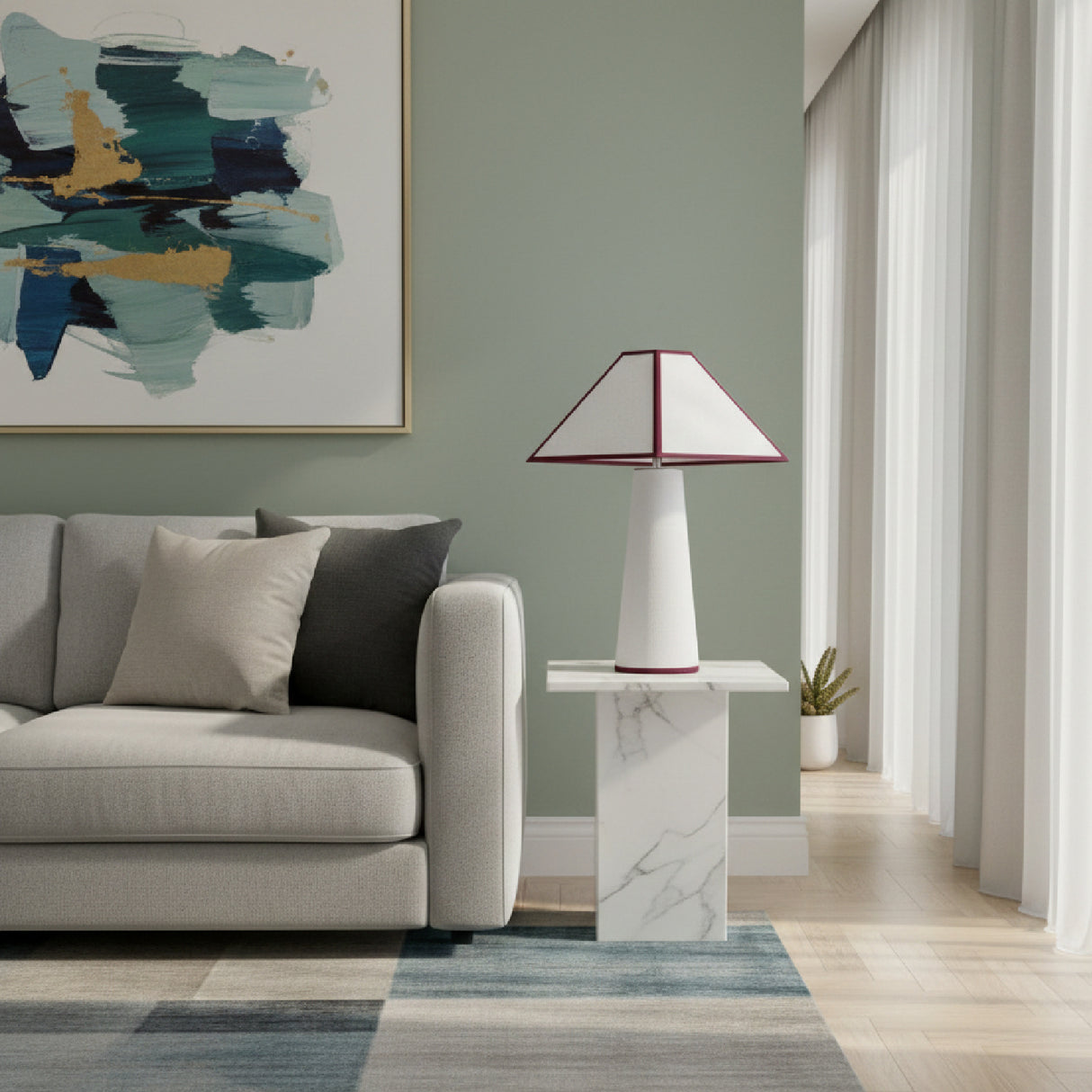 Modern European furniture - Cotton Wrapped Table Lamp - www.oroa.com