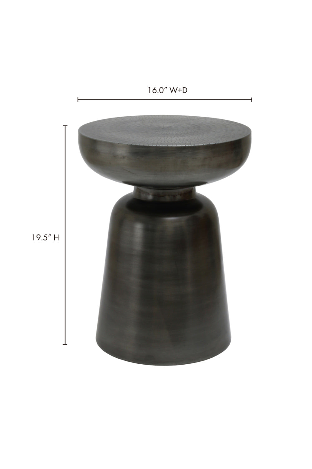 Modern European furniture - Antique Nickel Accent Table - www.oroa.com