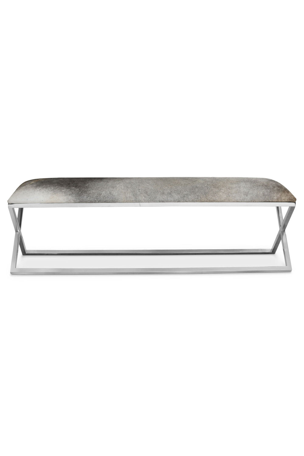 Modern European furniture - Gray Cowhide Bench - www.oroa.com