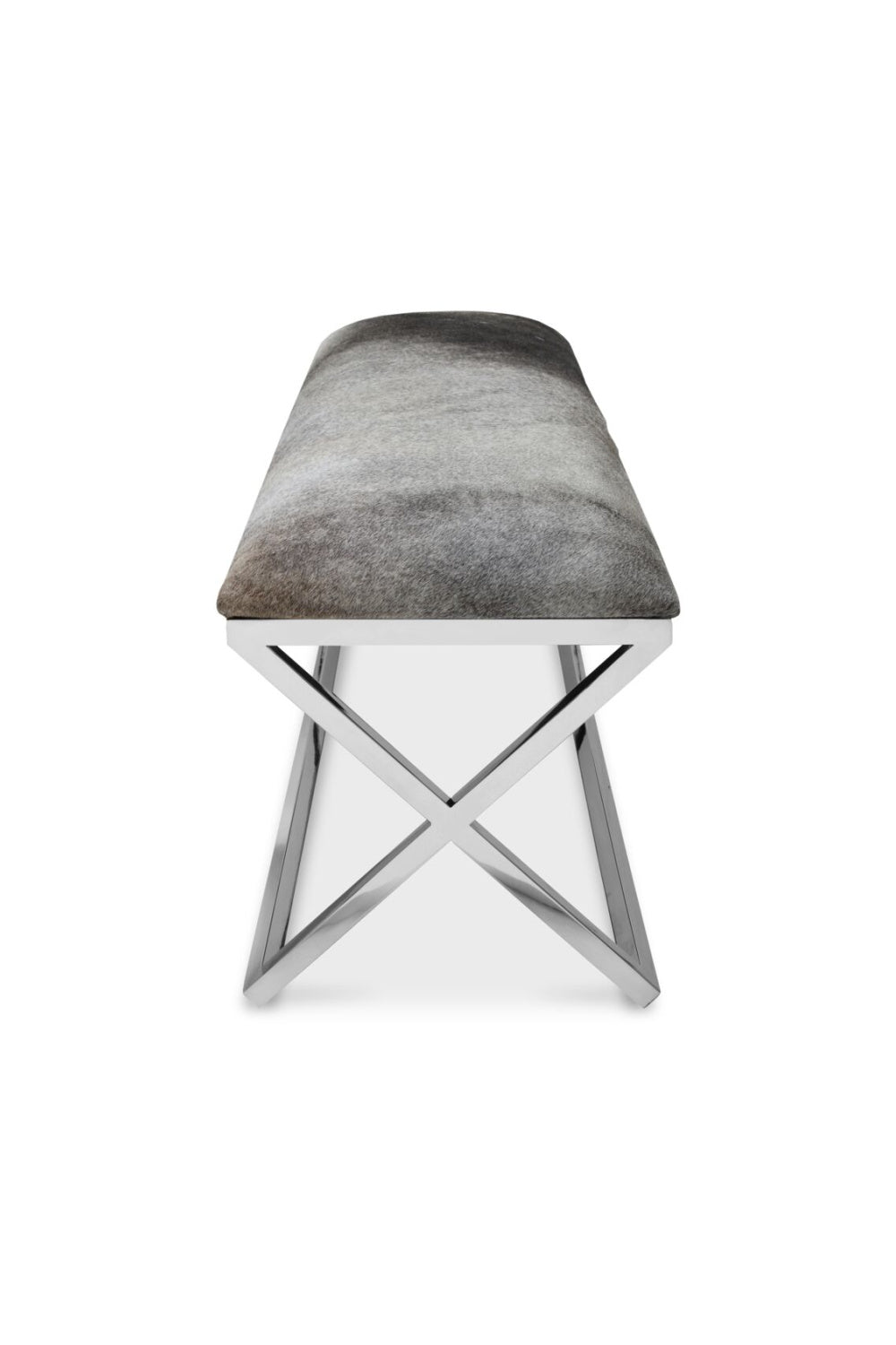 Modern European furniture - Gray Cowhide Bench - www.oroa.com