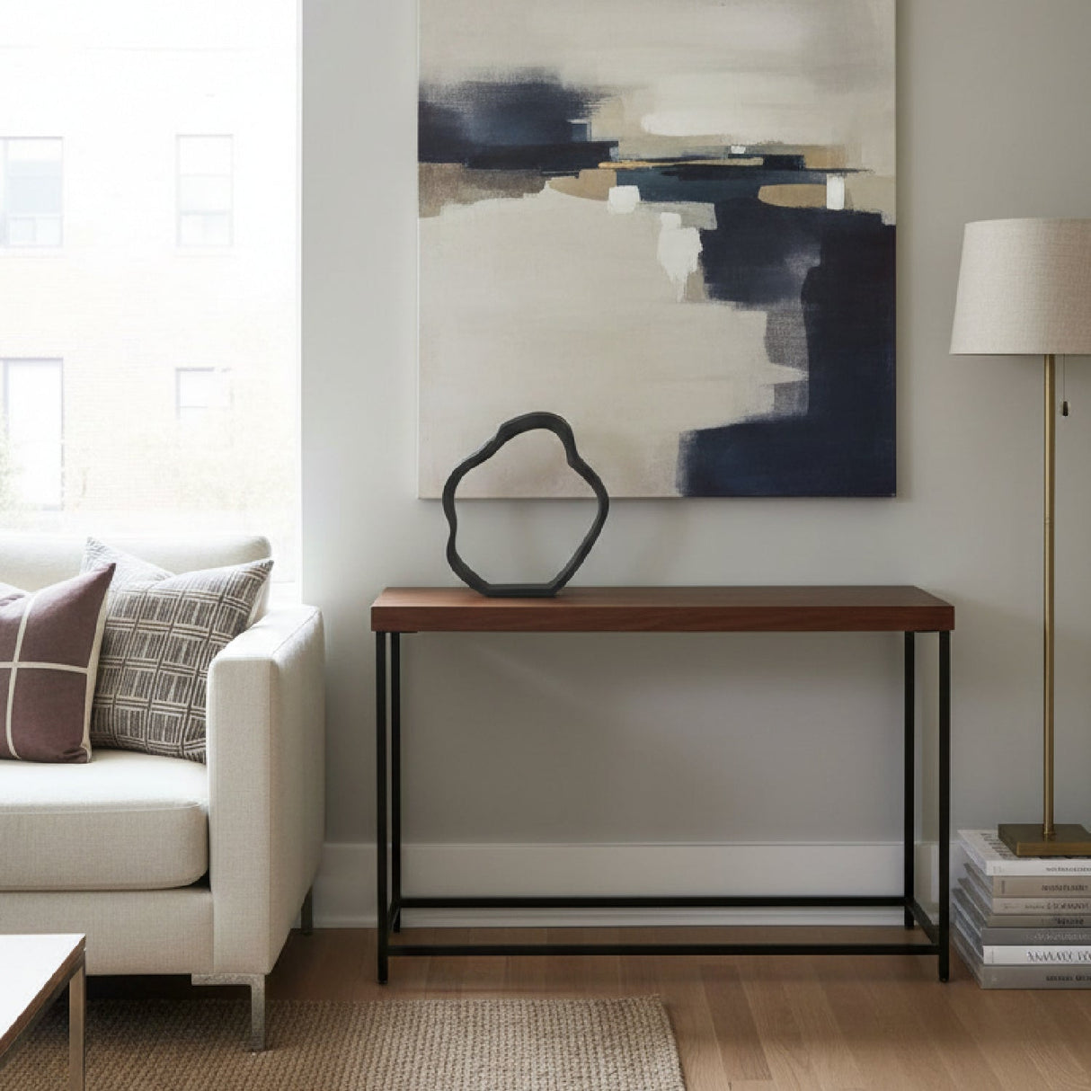 Modern European furniture - Black Abstract Tabletop Sculpture - www.oroa.com