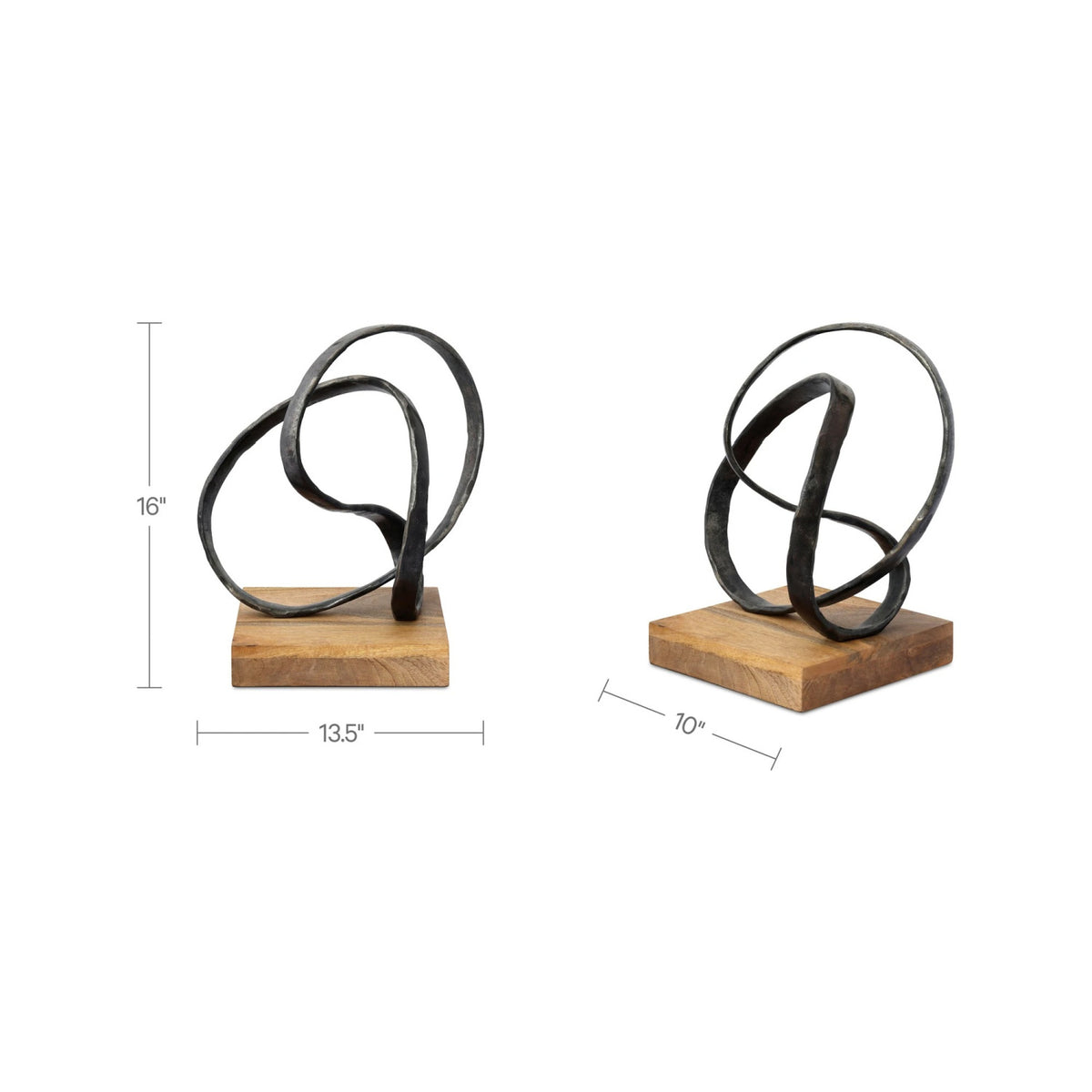Black Aluminum Coiled Sculpture - Novi Living Lida - view 4
