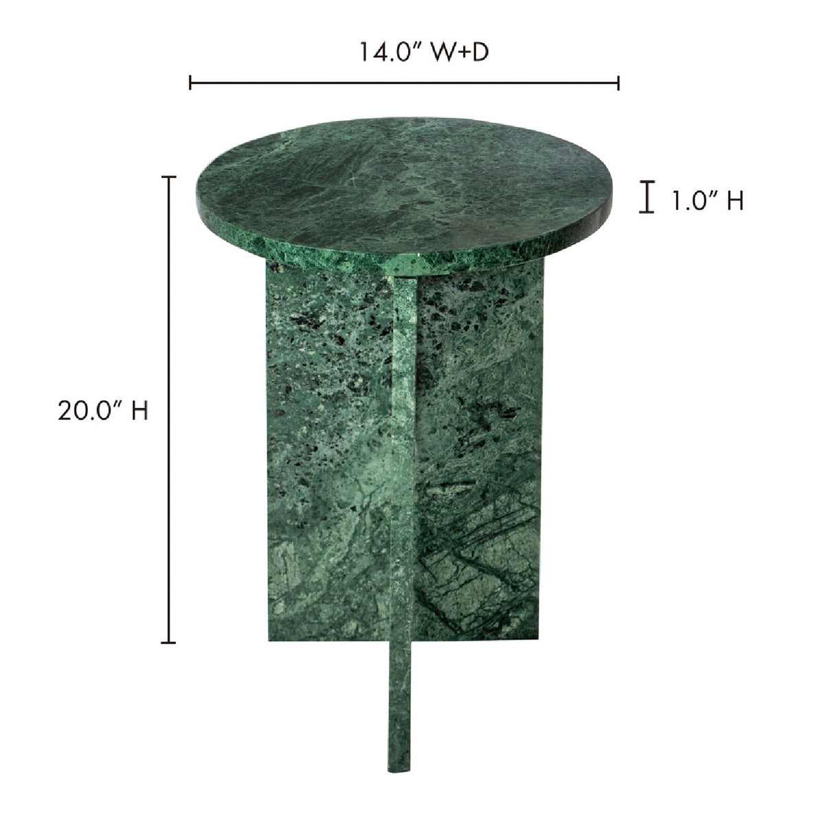 Modern European furniture - Round Marble Modern Accent Table - www.oroa.com