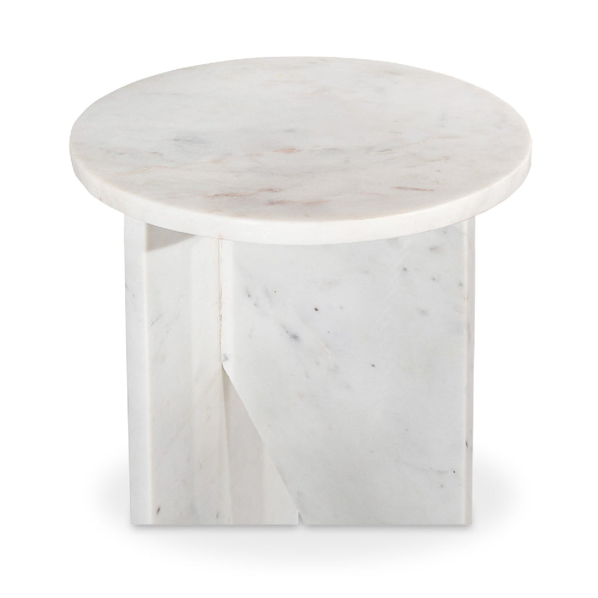 Modern European furniture - Round Marble Modern Accent Table - www.oroa.com