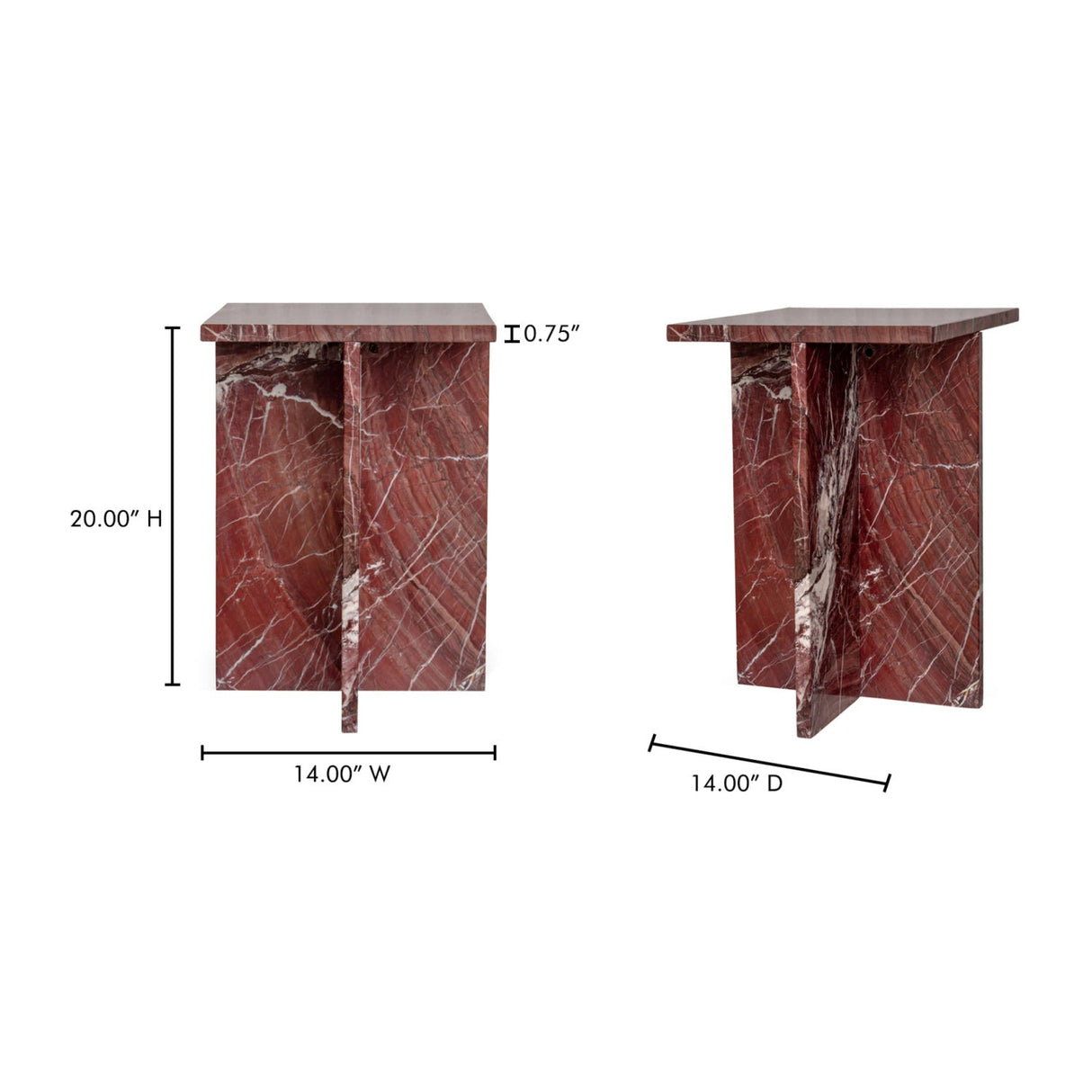 Modern European furniture - Marble Square Accent Table - www.oroa.com