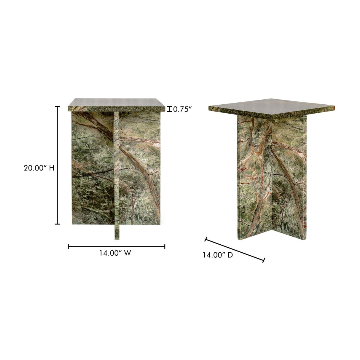 Modern European furniture - Marble Square Accent Table - www.oroa.com
