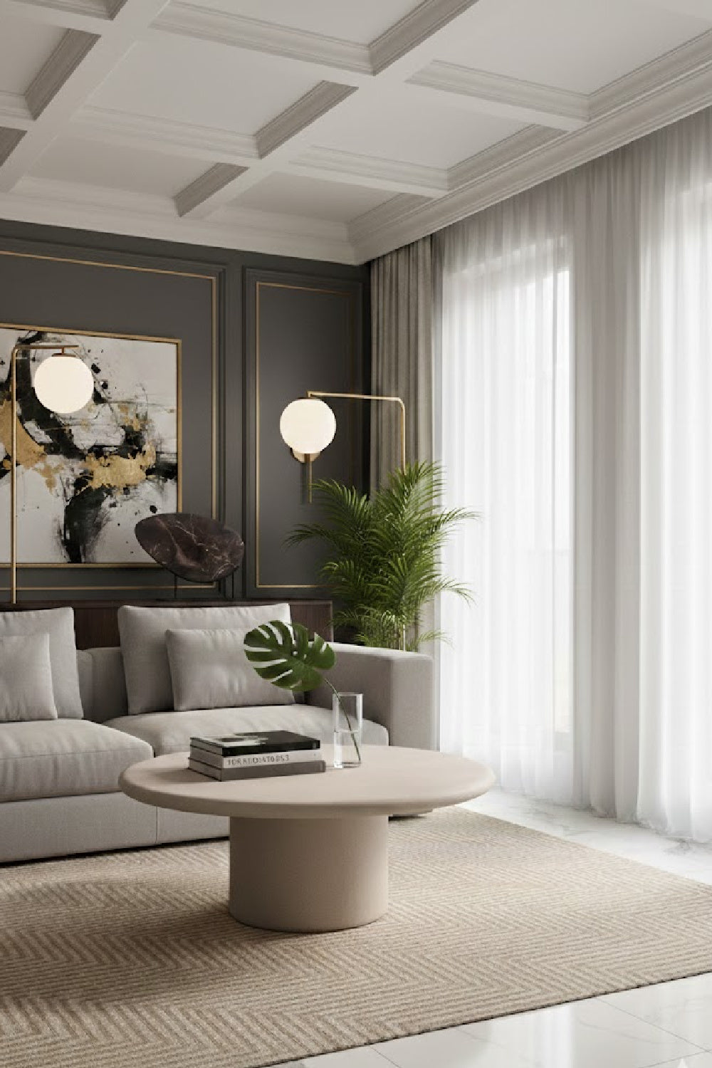 Modern European furniture - Sculptural Marble Decor - www.oroa.com