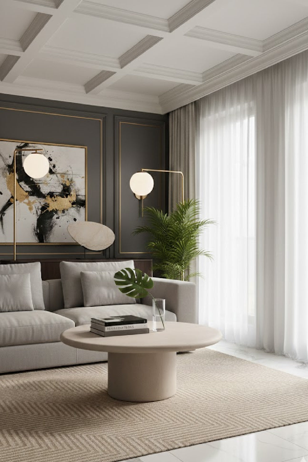Modern European furniture - Sculptural Marble Decor - www.oroa.com