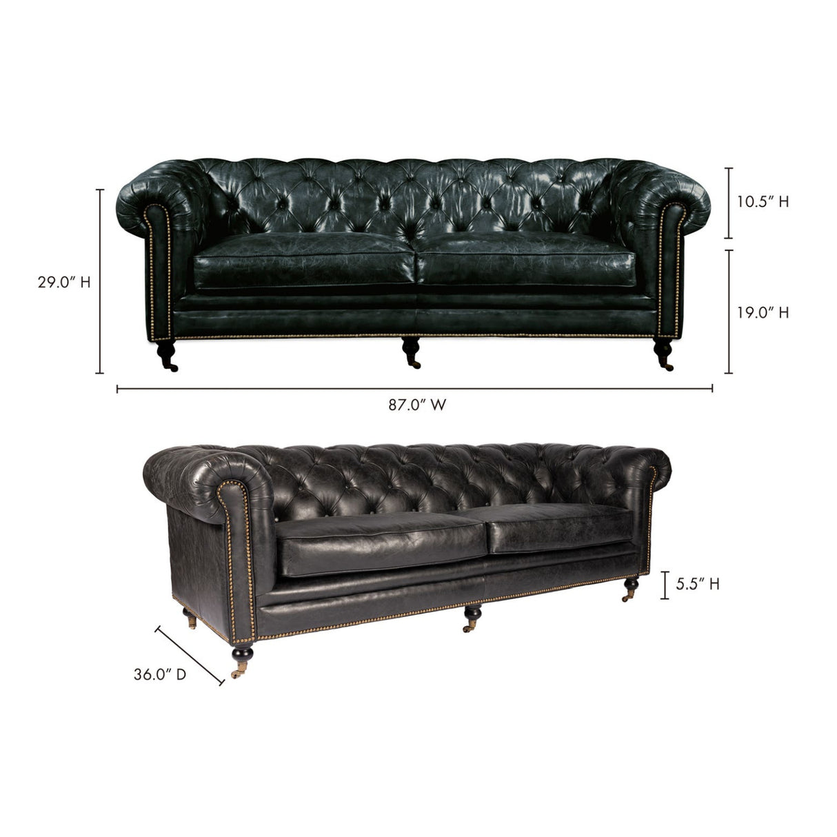 Modern European furniture - Tufted Chesterfield Leather Sofa - www.oroa.com