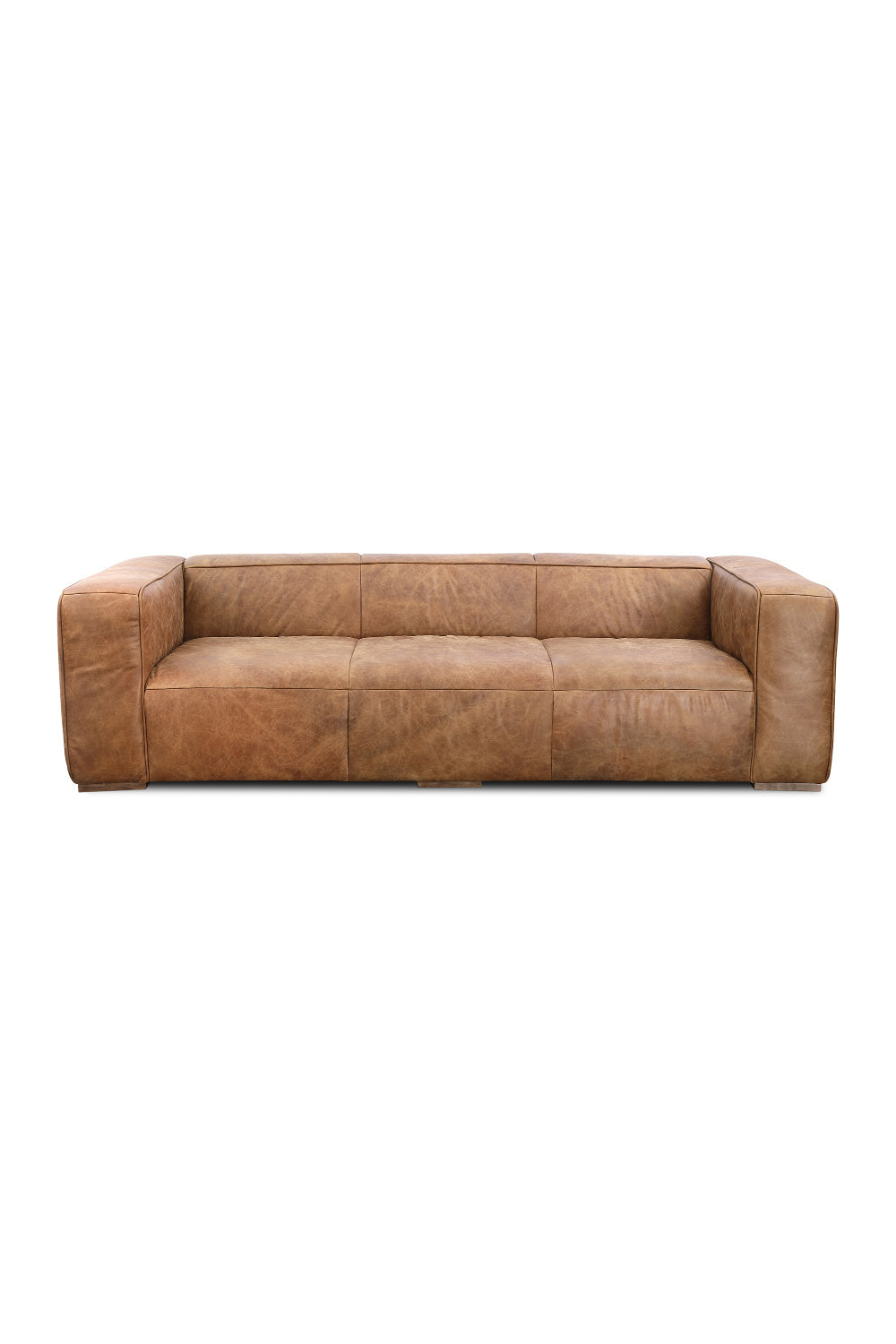 Modern European furniture - Brown Leather Sofa - www.oroa.com