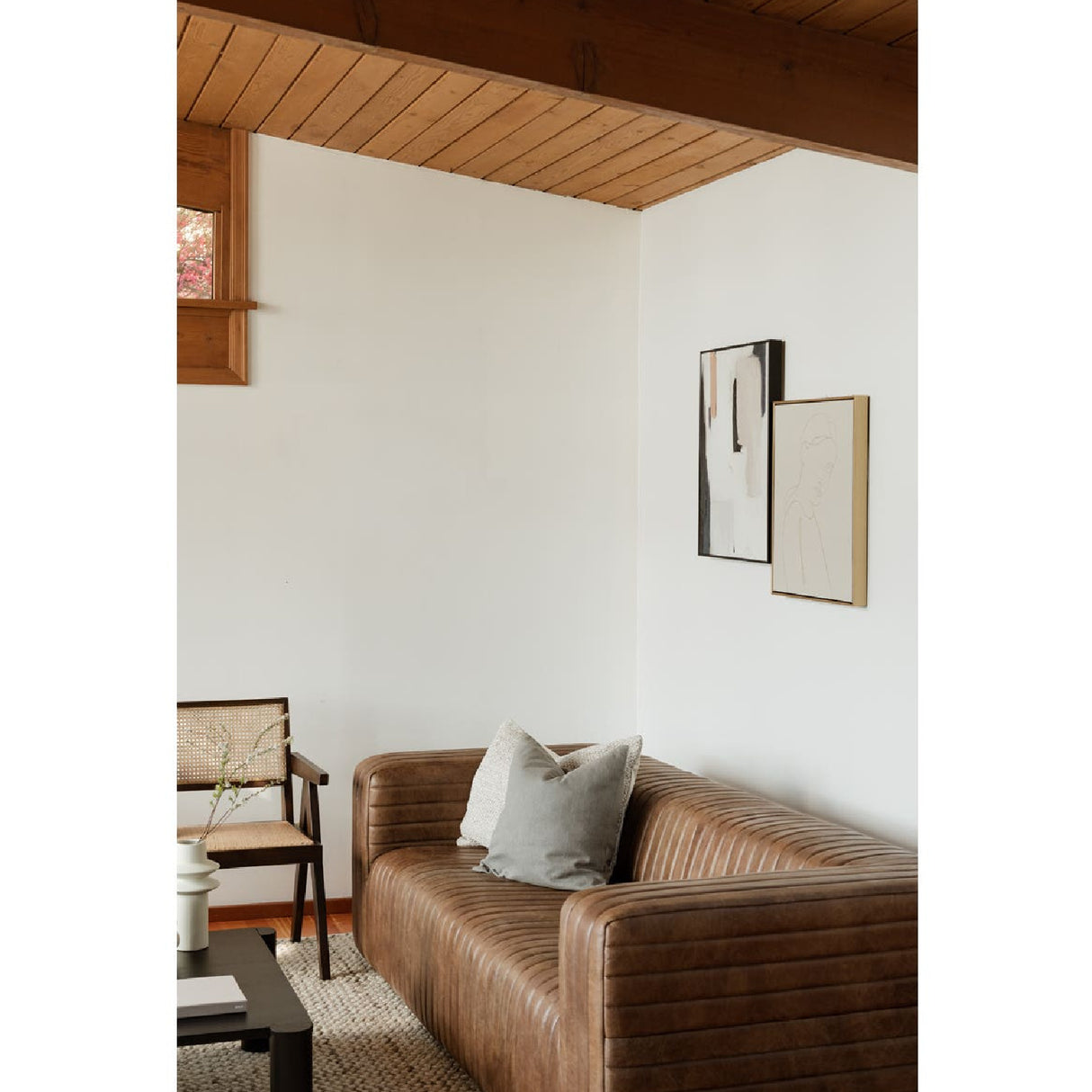 Modern European furniture - Channel-Stitched Leather Sofa - www.oroa.com