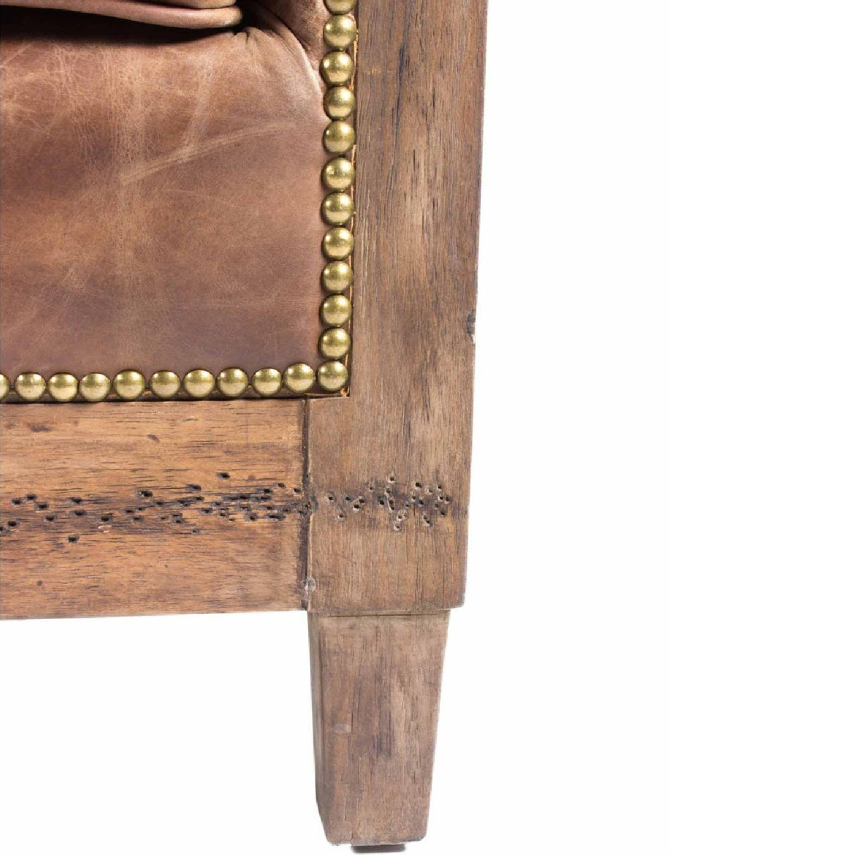 Modern European furniture - Brown Leather Rustic Sofa - www.oroa.com