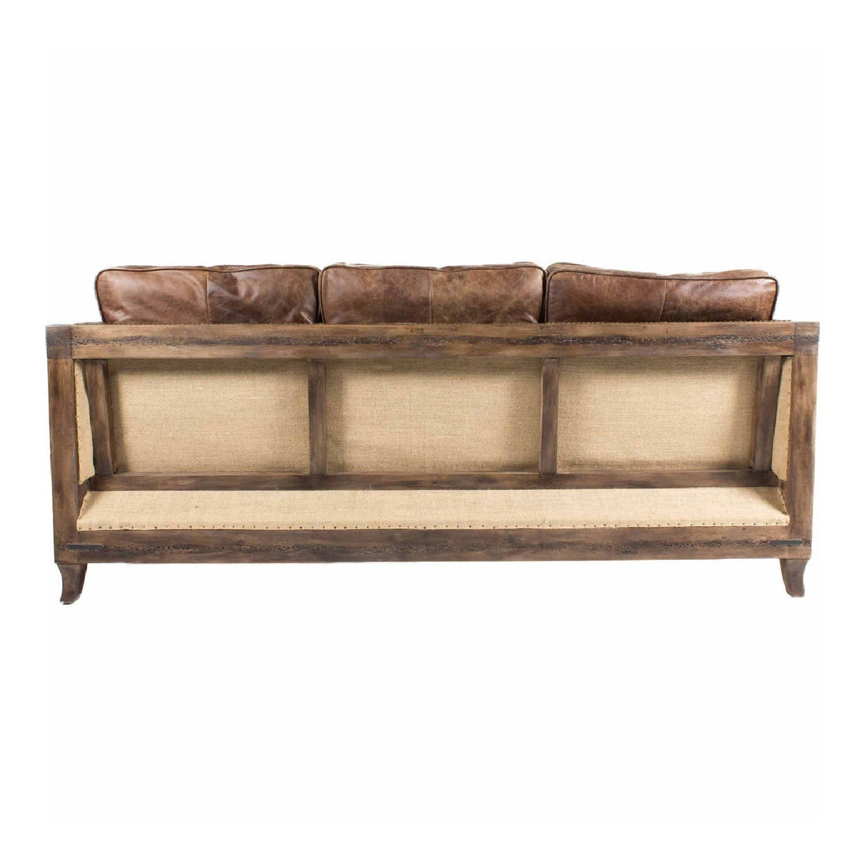 Modern European furniture - Brown Leather Rustic Sofa - www.oroa.com