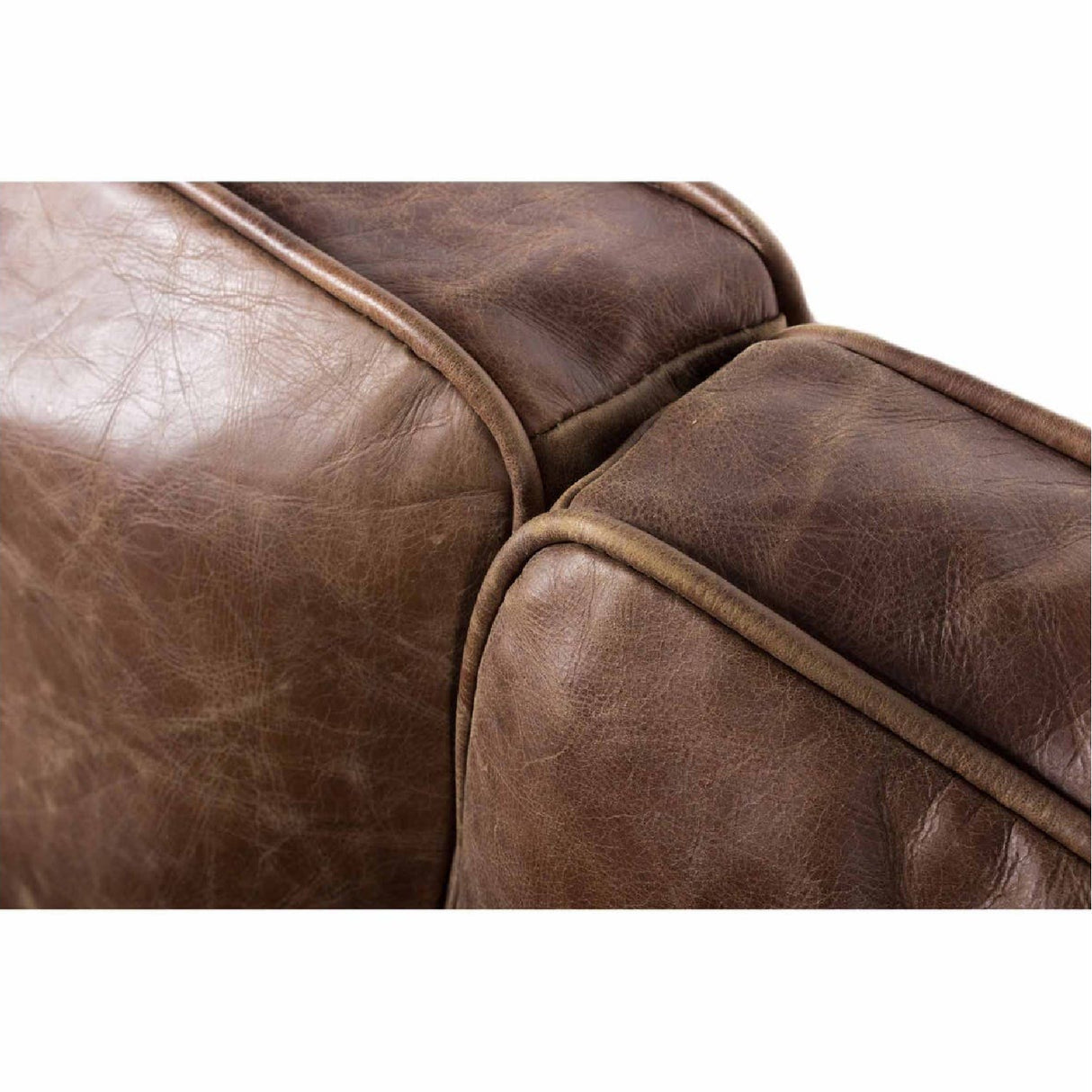 Modern European furniture - Brown Leather Rustic Sofa - www.oroa.com
