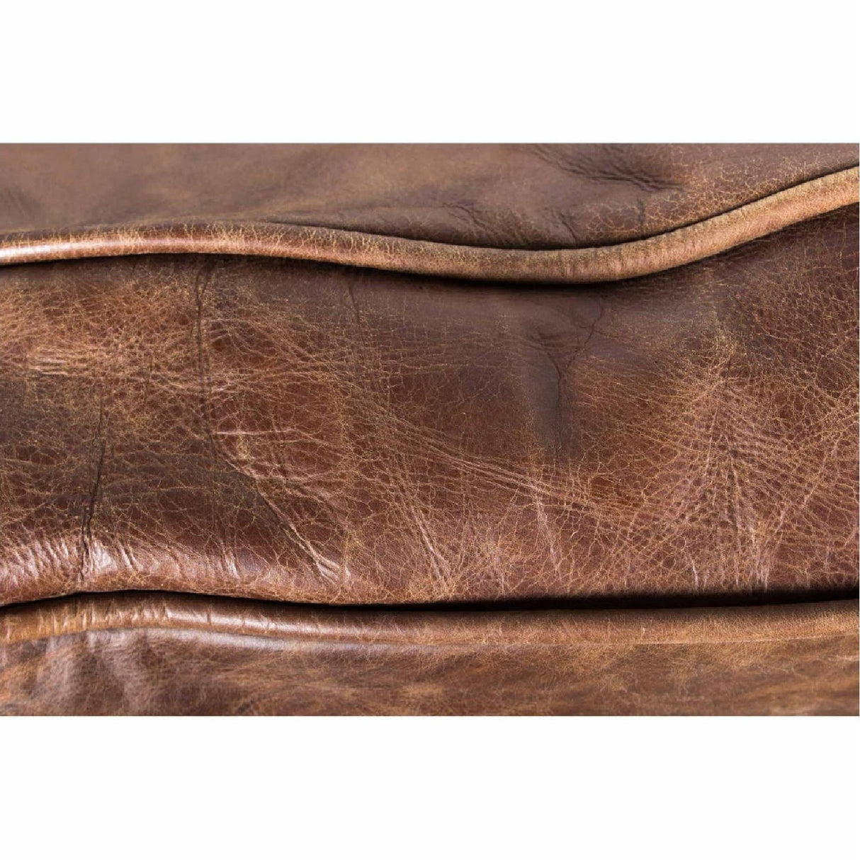 Modern European furniture - Brown Leather Rustic Sofa - www.oroa.com
