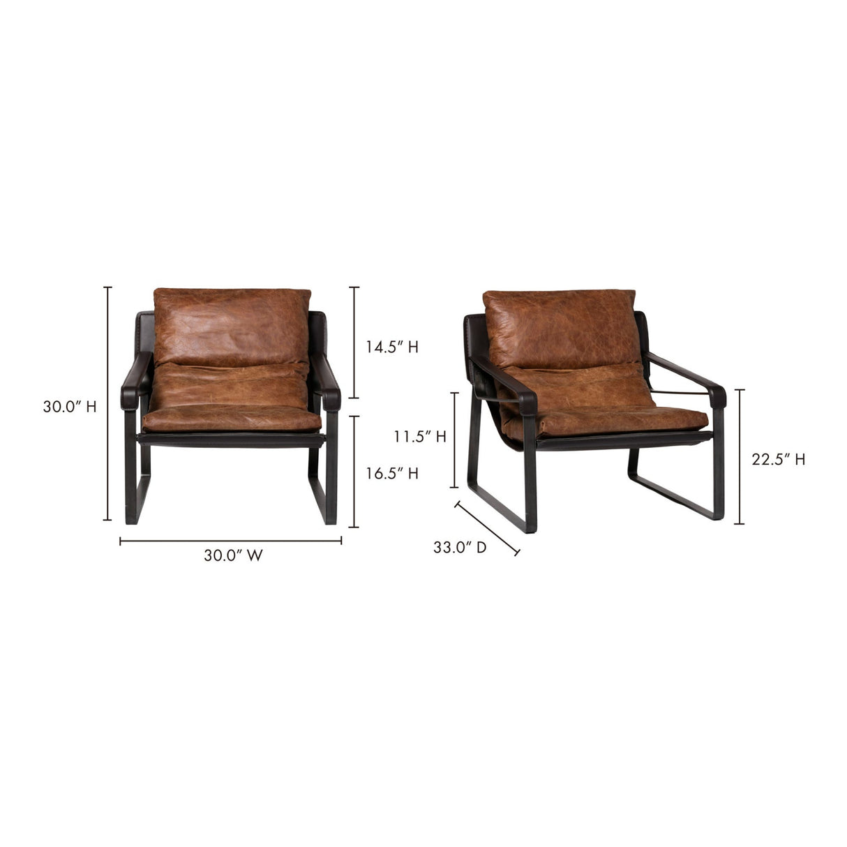 Modern European furniture - Leather Modern Classic Accent Chair - www.oroa.com