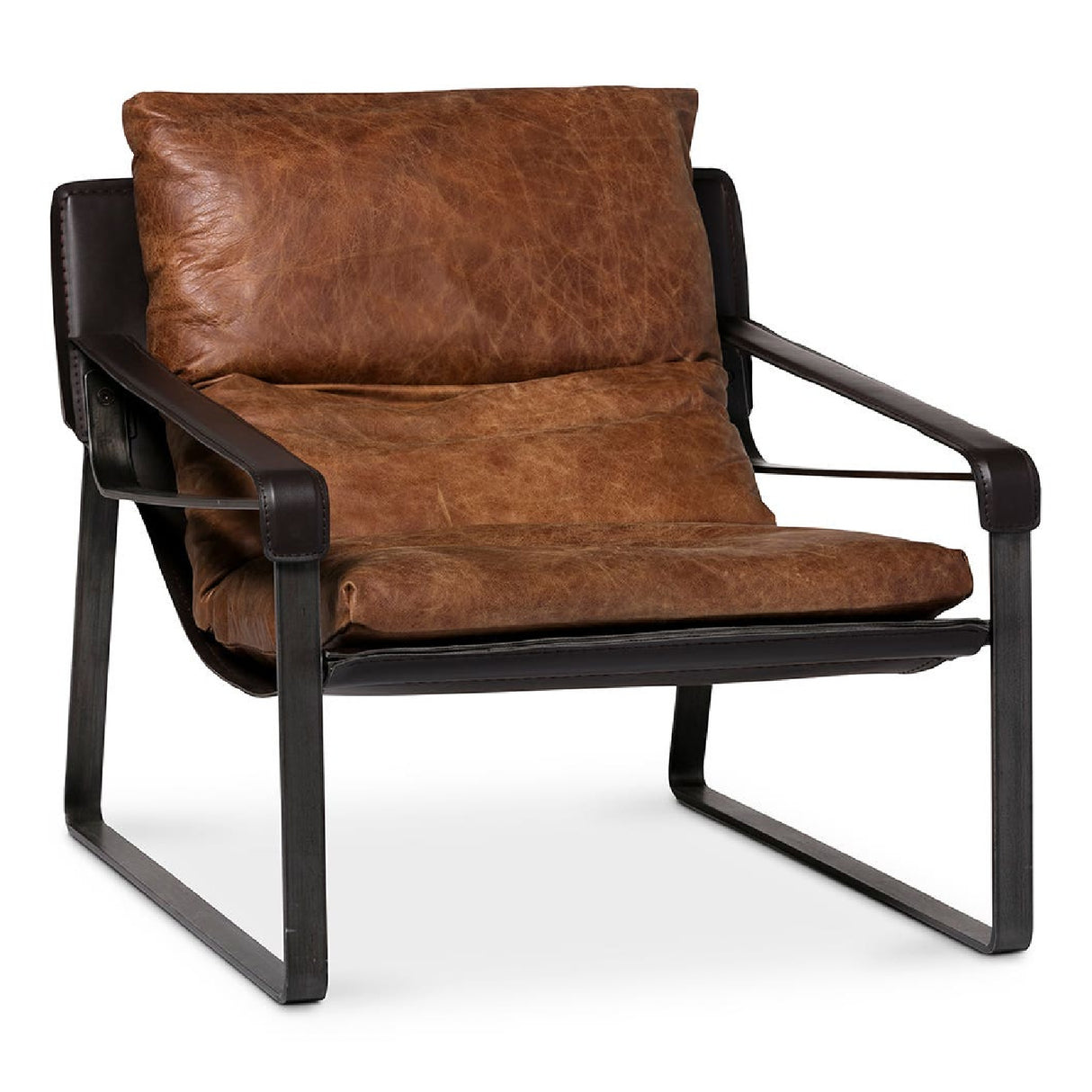 Modern European furniture - Leather Modern Classic Accent Chair - www.oroa.com