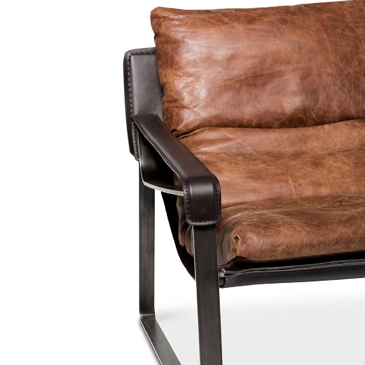 Modern European furniture - Leather Modern Classic Accent Chair - www.oroa.com