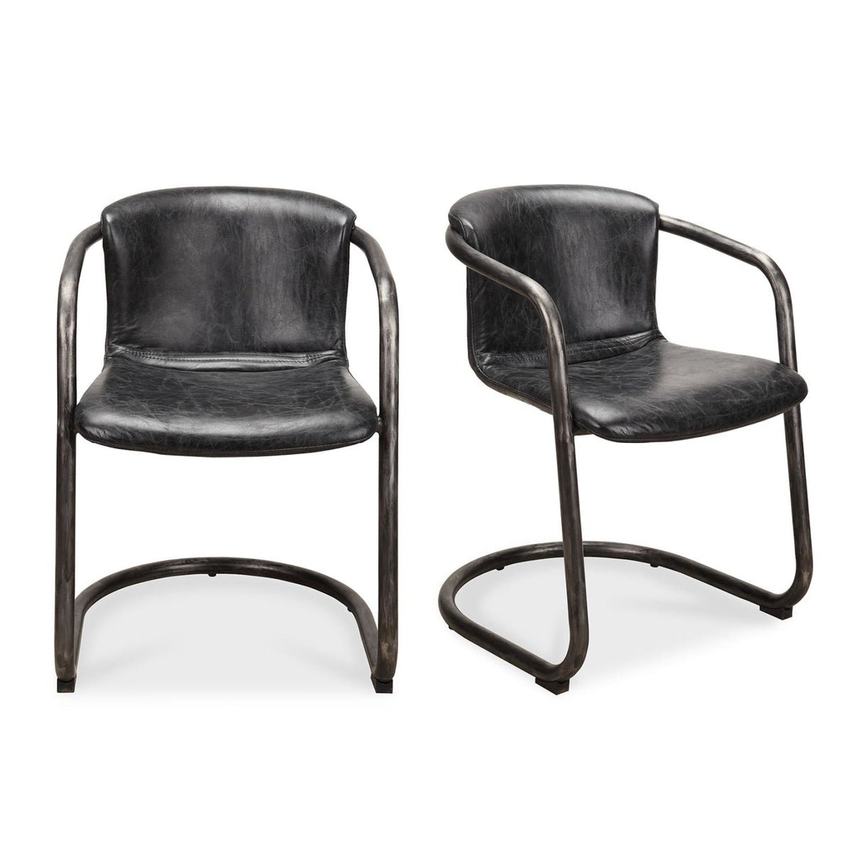 Modern European furniture - Cantilevered Dining Chair Set (2) - www.oroa.com