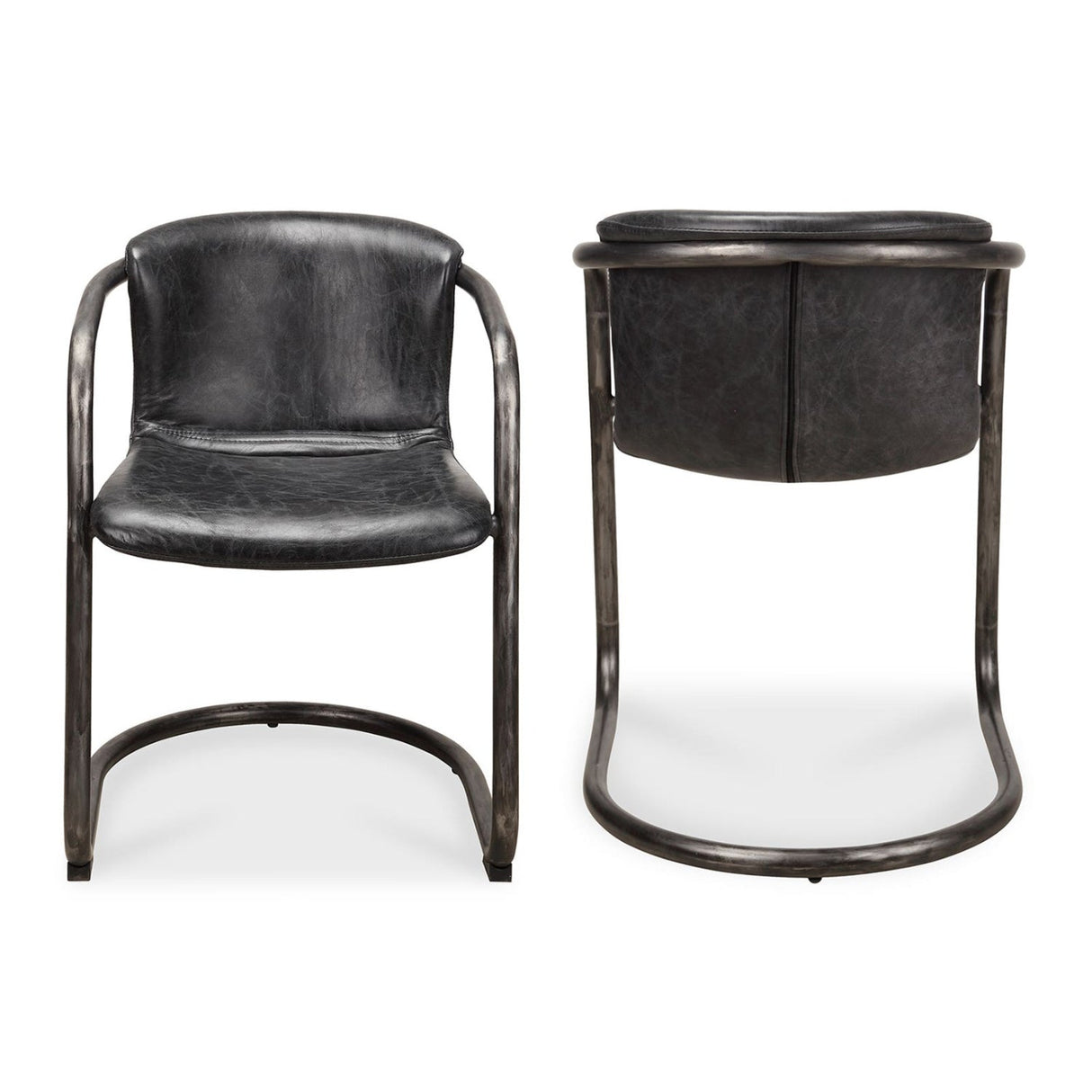Modern European furniture - Cantilevered Dining Chair Set (2) - www.oroa.com