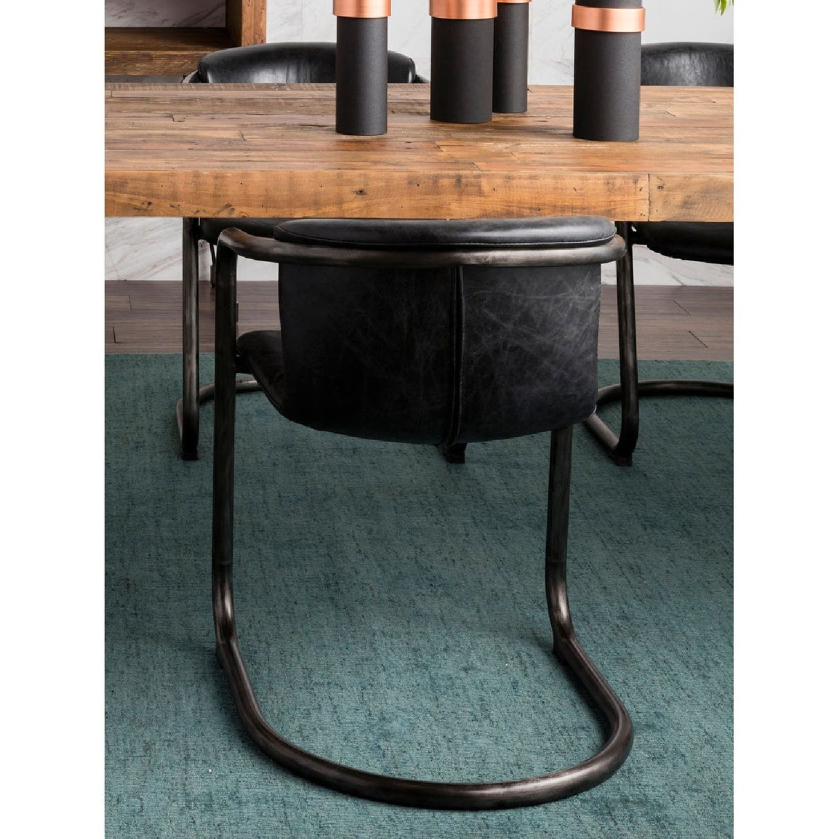 Modern European furniture - Cantilevered Dining Chair Set (2) - www.oroa.com