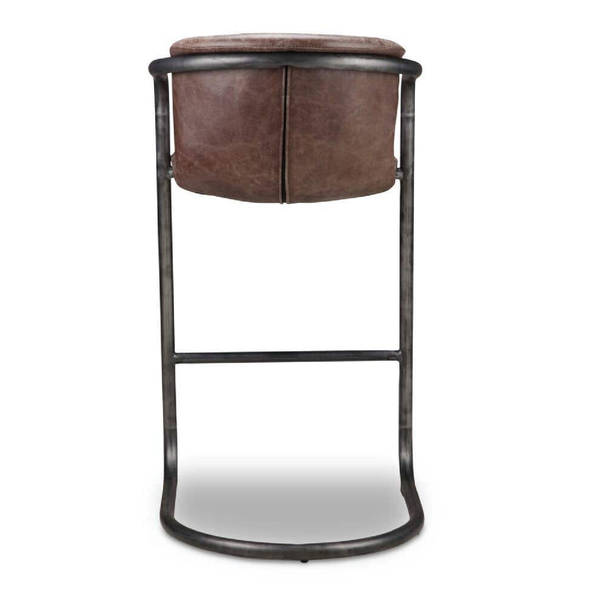 Modern European furniture - Leather Cantilevered Bar Stool Set (2) - www.oroa.com